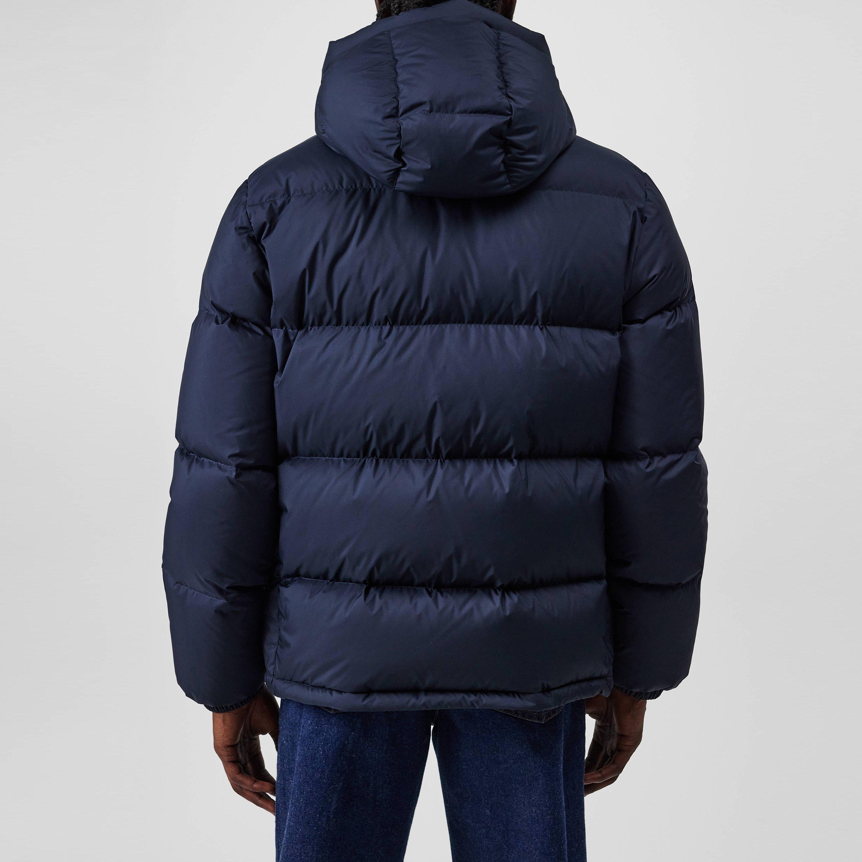 Navy/Mix - Gucci - Men's  Stripe Duck Down Water Resistant Short Puffer Jacket - 3