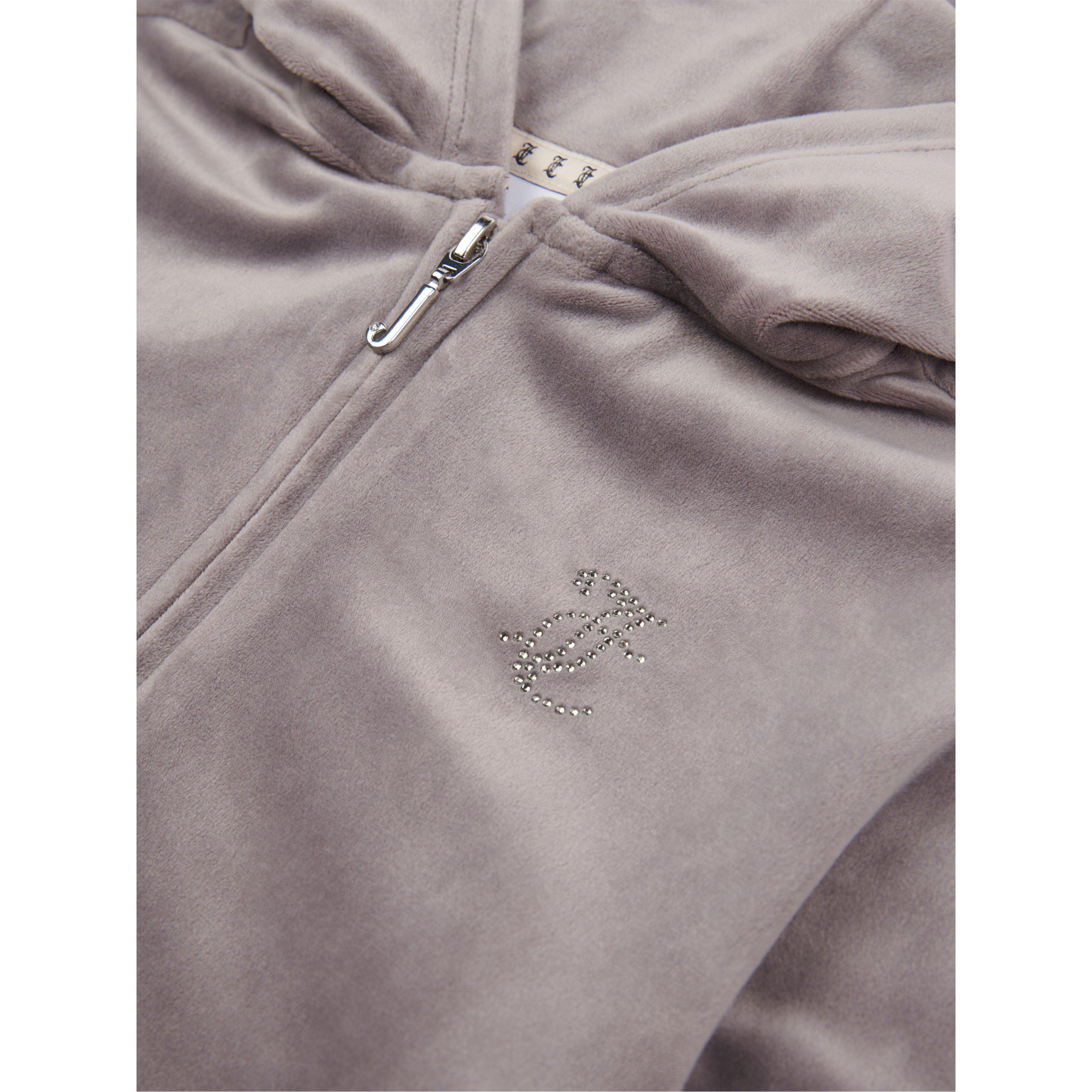 Rabbit M02 - Juicy Couture - Kids' Velvet Diamante Zip Hoodie - 3