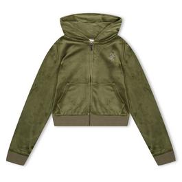 Juicy Couture Diamante Monogram Hoodie Juniors
