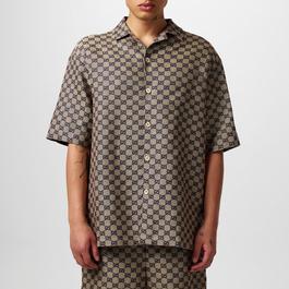Gucci GG Linen Blend Canvas Shirt