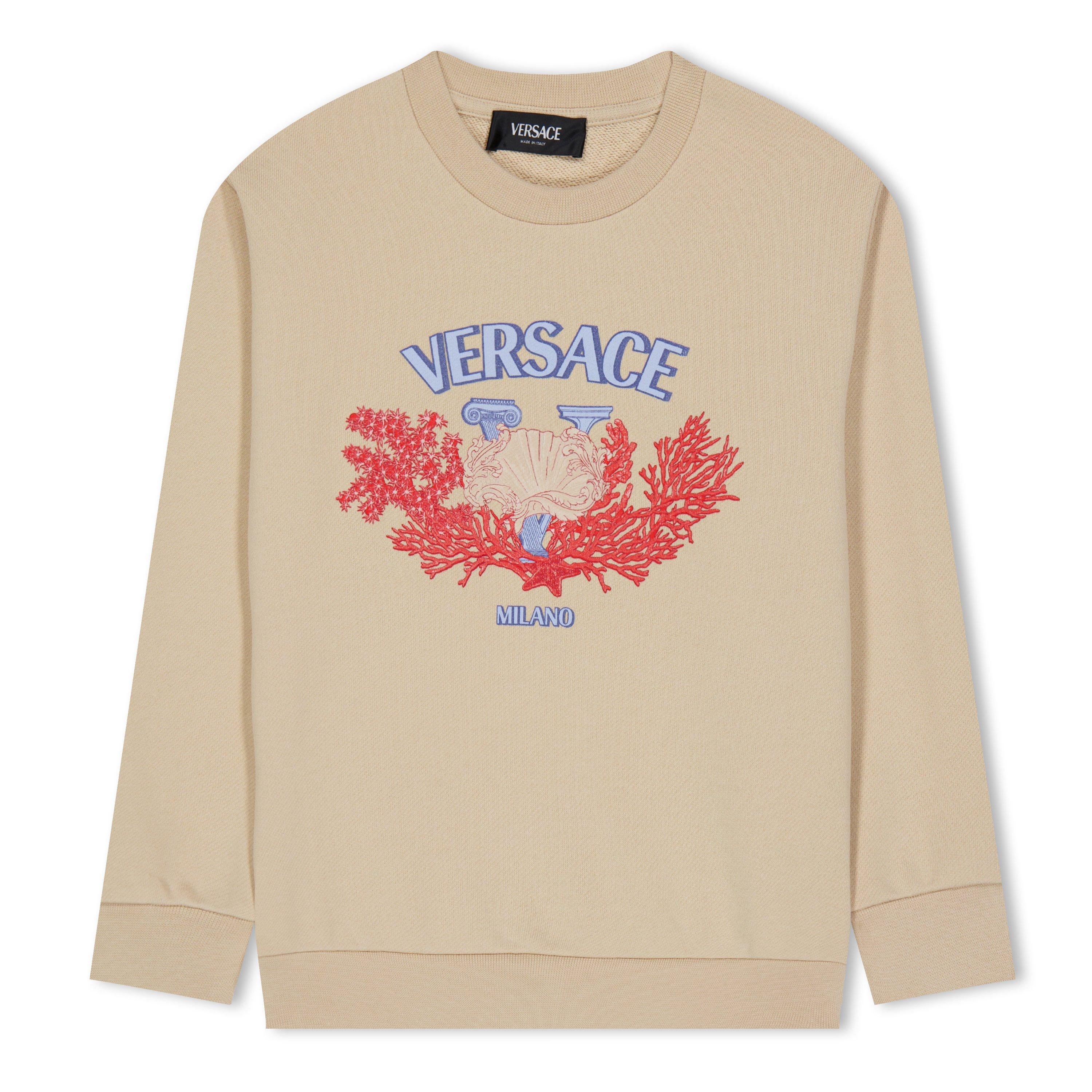 Multi 2KL90 - Versace - Logo Crew Neck Sweater Juniors - 1