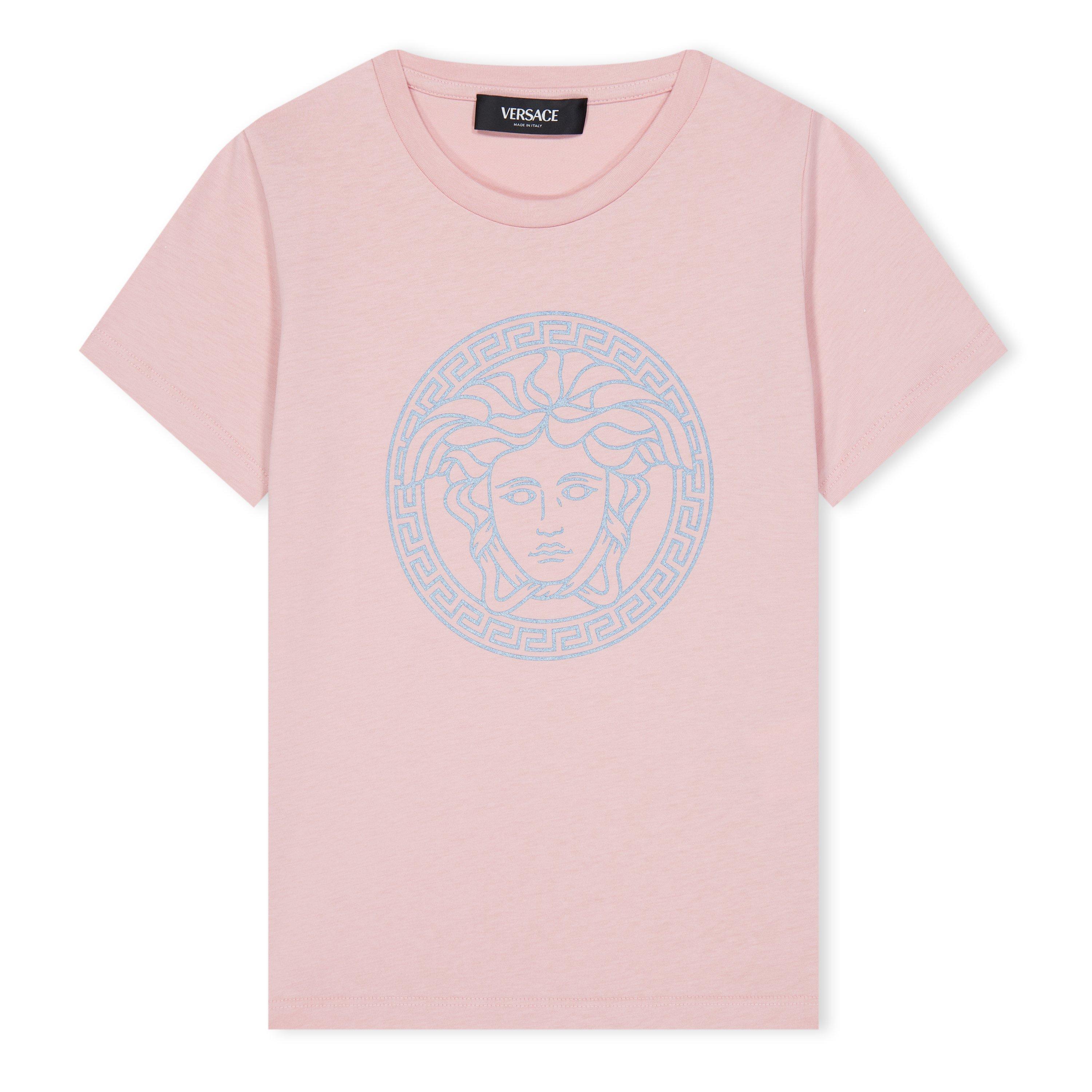 Versace Unisex Kids' Medusa Logo Graphic Regular Fit T-Shirt