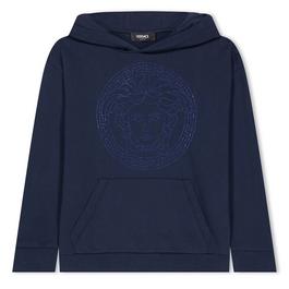 Versace Logo Over The Head Hoodie Junior