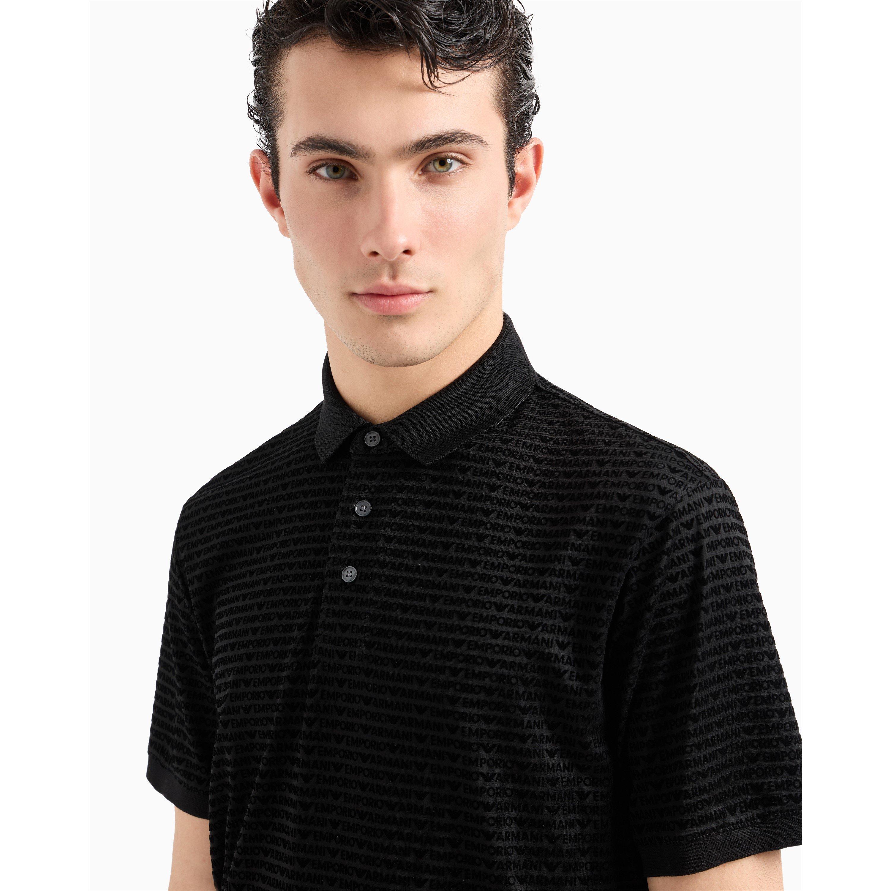 Nero - Emporio Armani - Men's Short Sleeve Tailored Fit Polo Shirt - 5