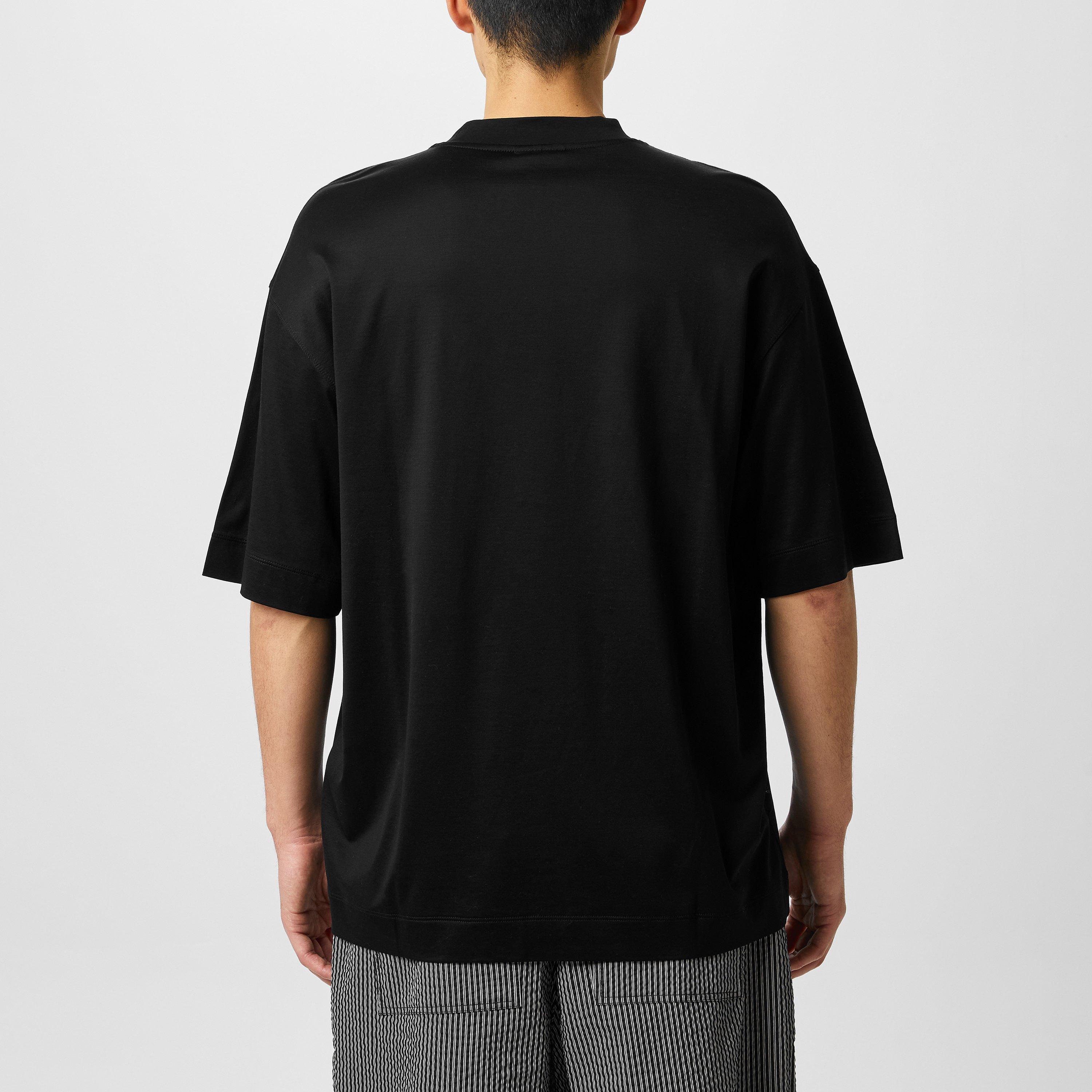 Nero - Emporio Armani - Embroidered T-Shirt - 3