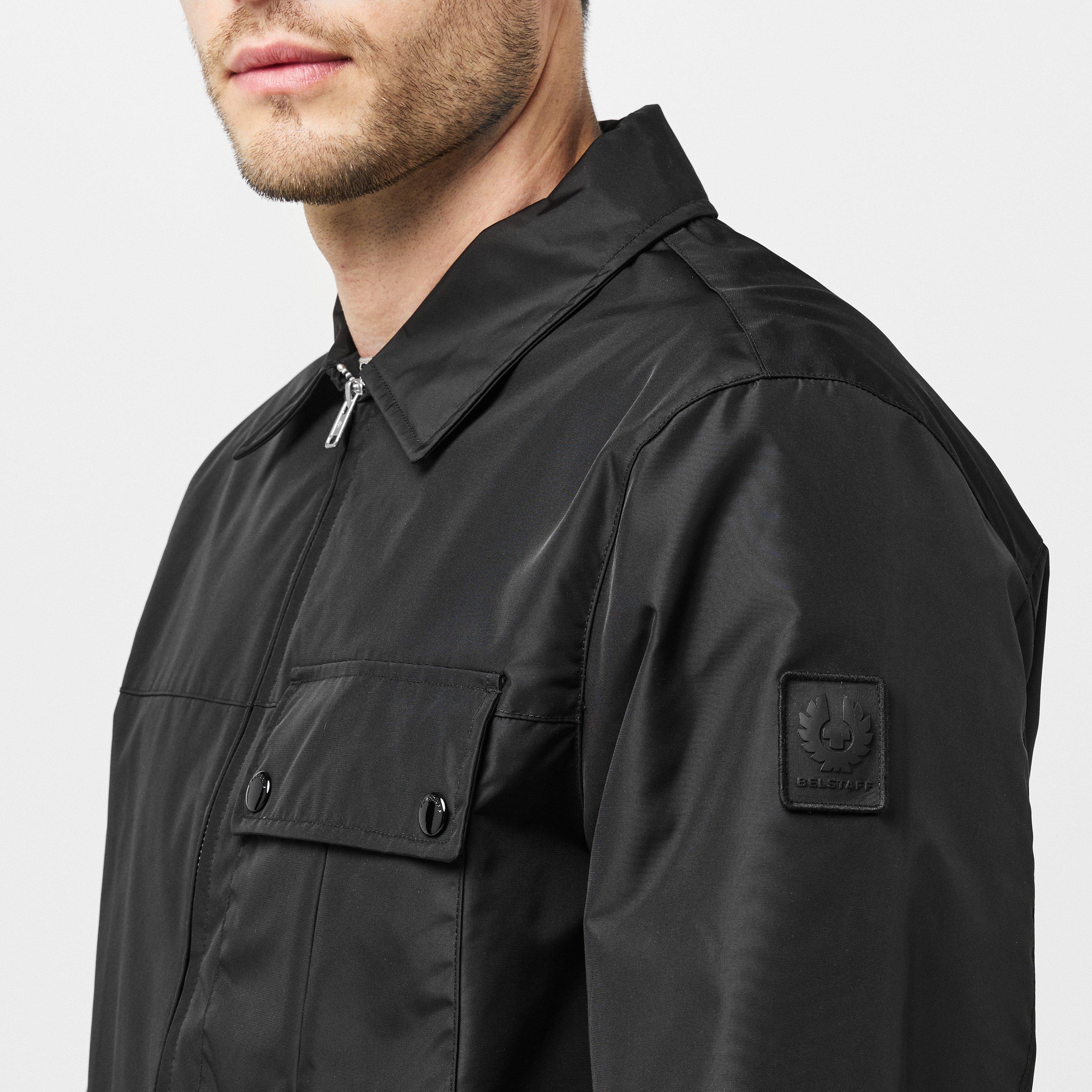 Black - Belstaff - Men's Drill Water Resistant Long Sleeve Overshirt - 5