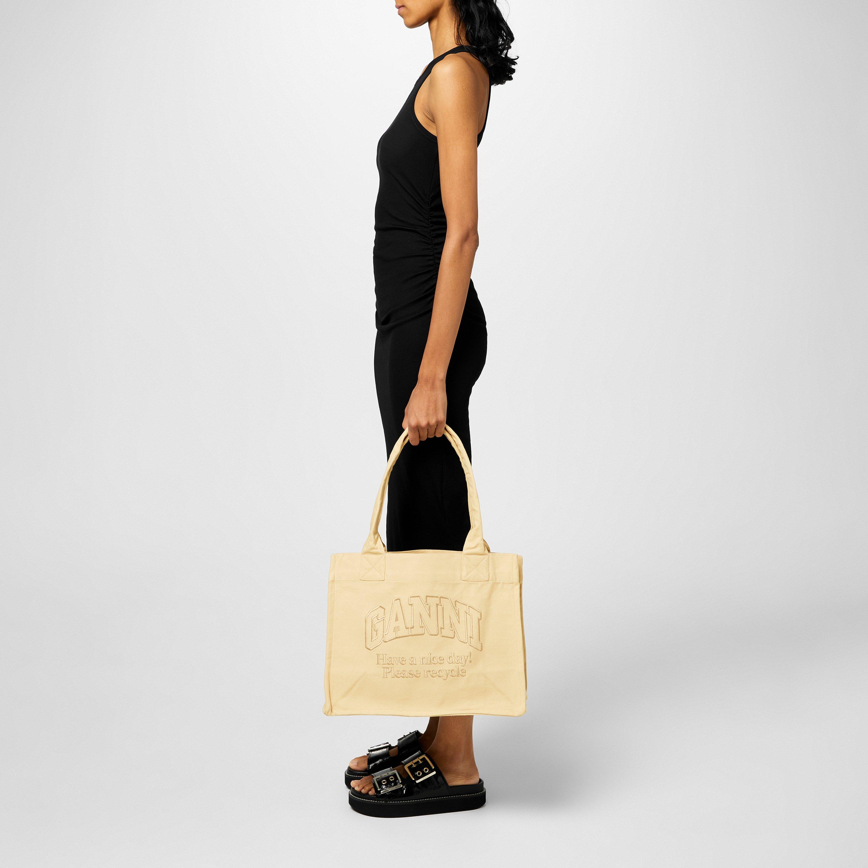 Black - Ganni - Ribbed Tank Dress - 2