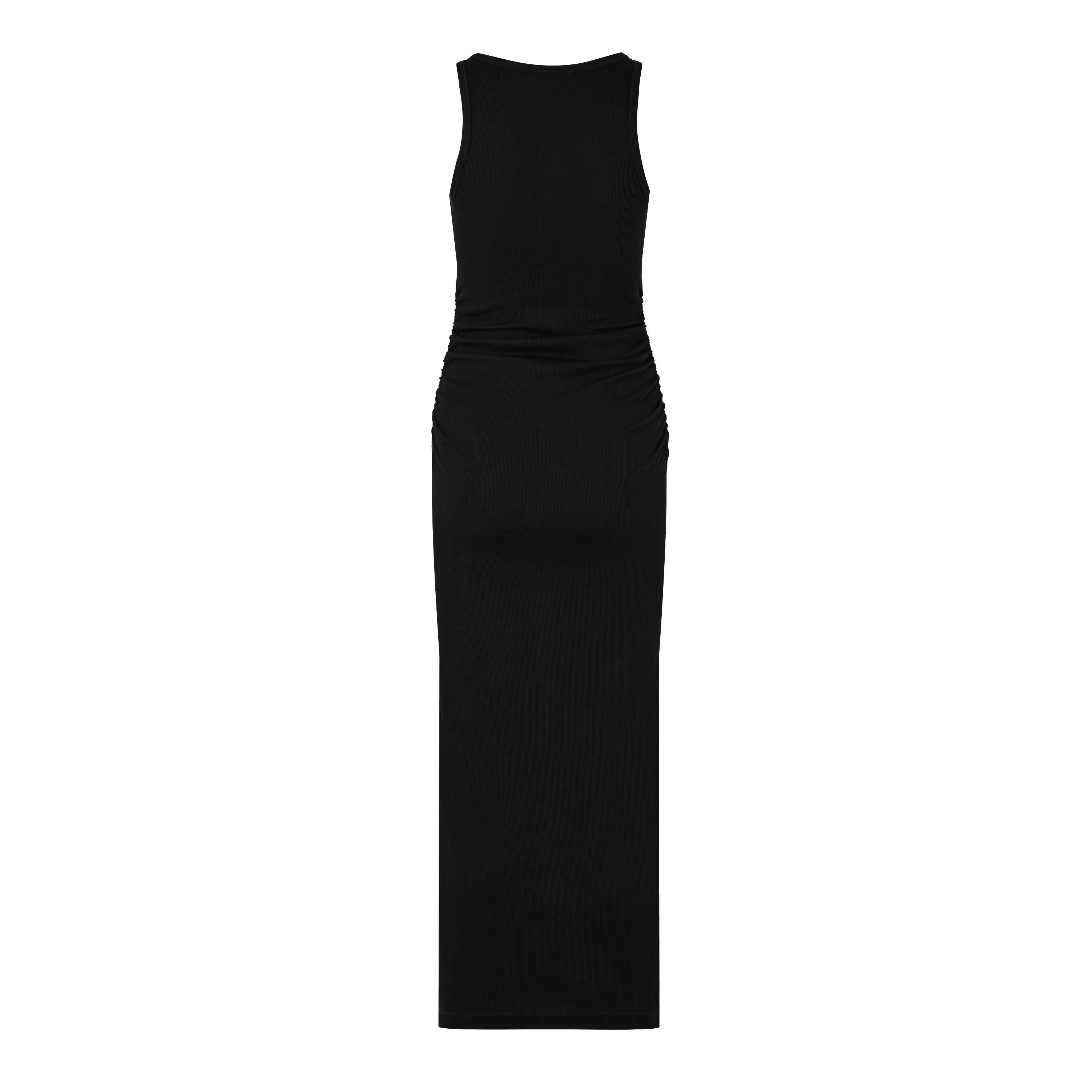 Black - Ganni - Ribbed Tank Dress - 6