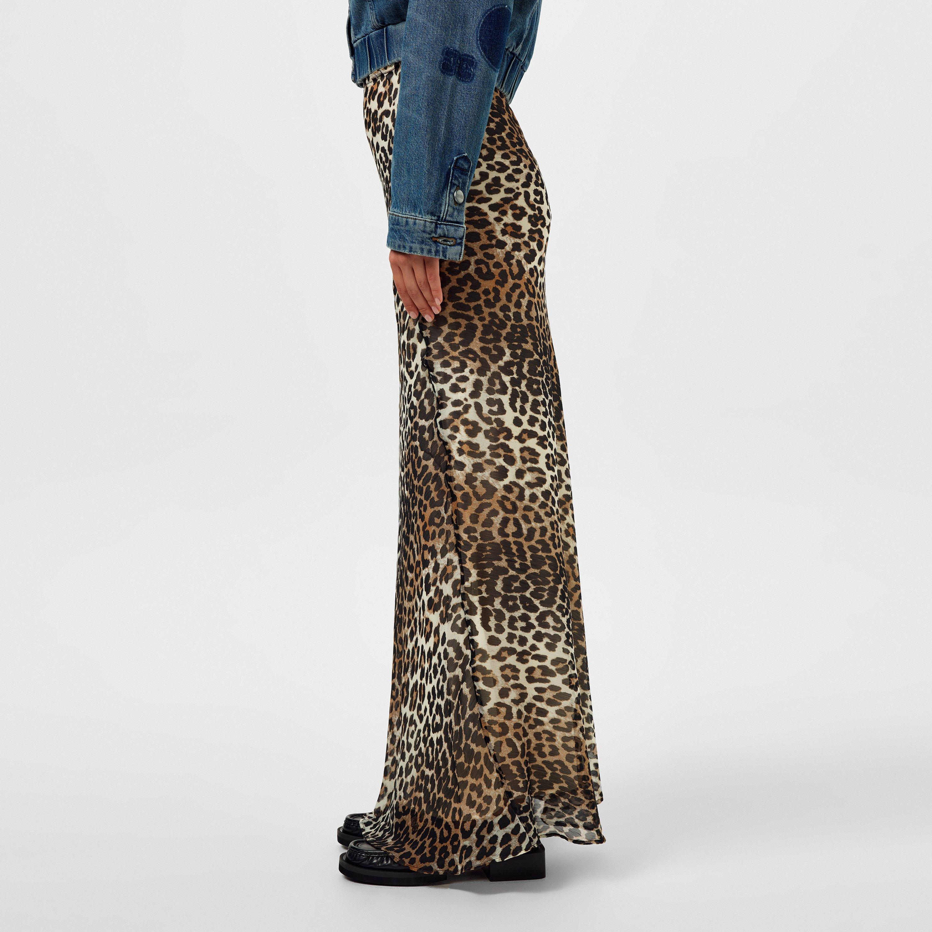 Almond Milk - Ganni - Leopard Print Maxi-Skirt - 2