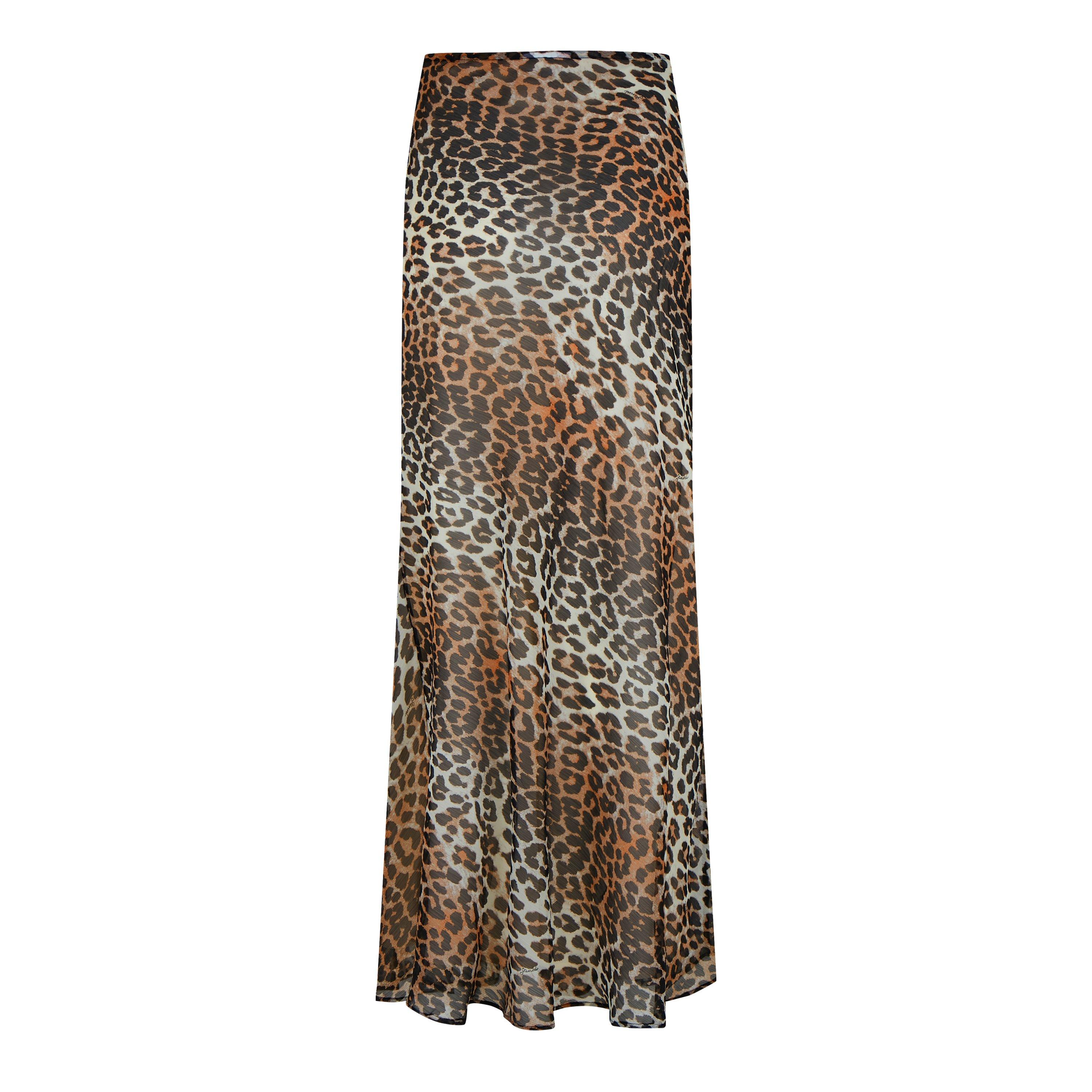 Almond Milk - Ganni - Leopard Print Maxi-Skirt - 6