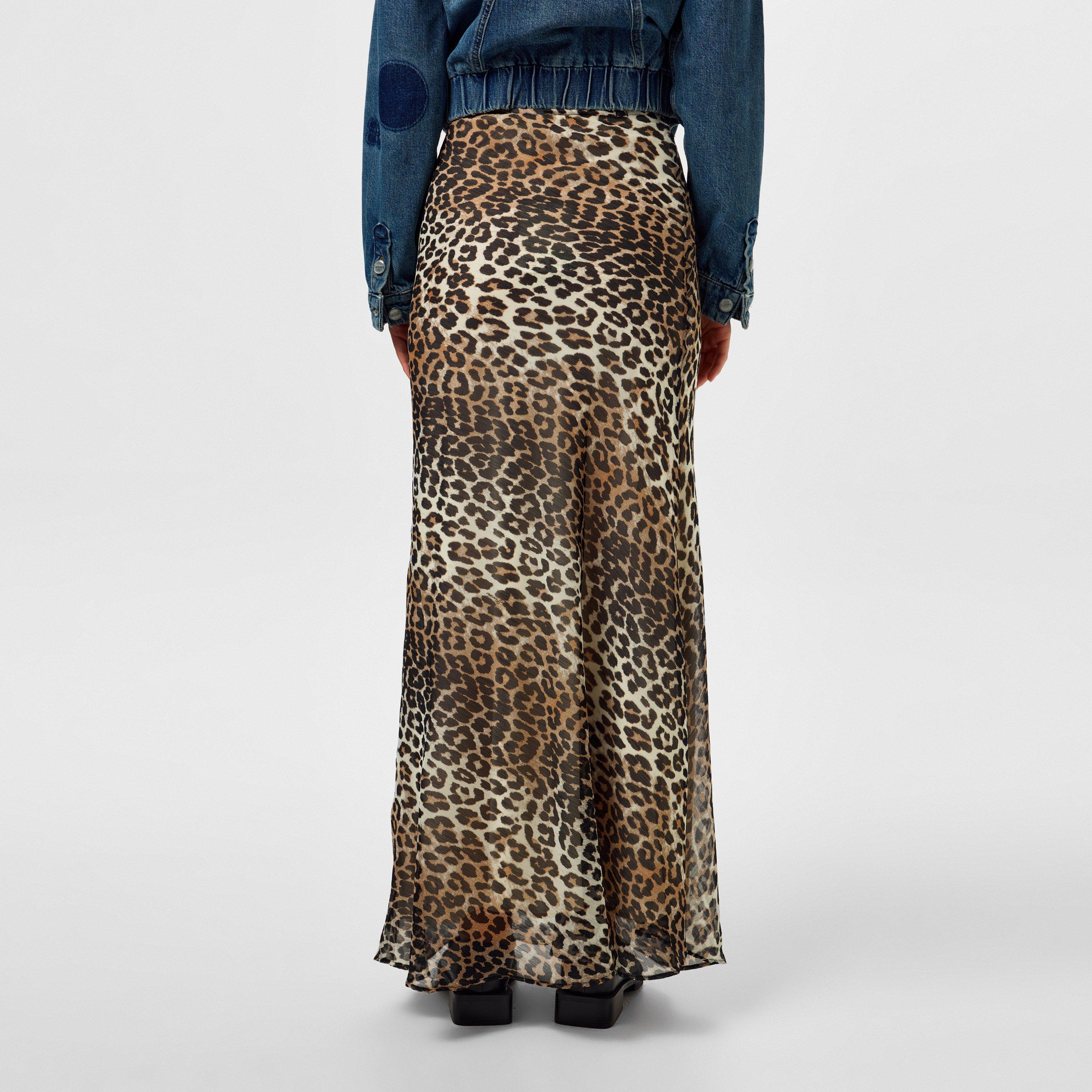Almond Milk - Ganni - Leopard Print Maxi-Skirt - 3