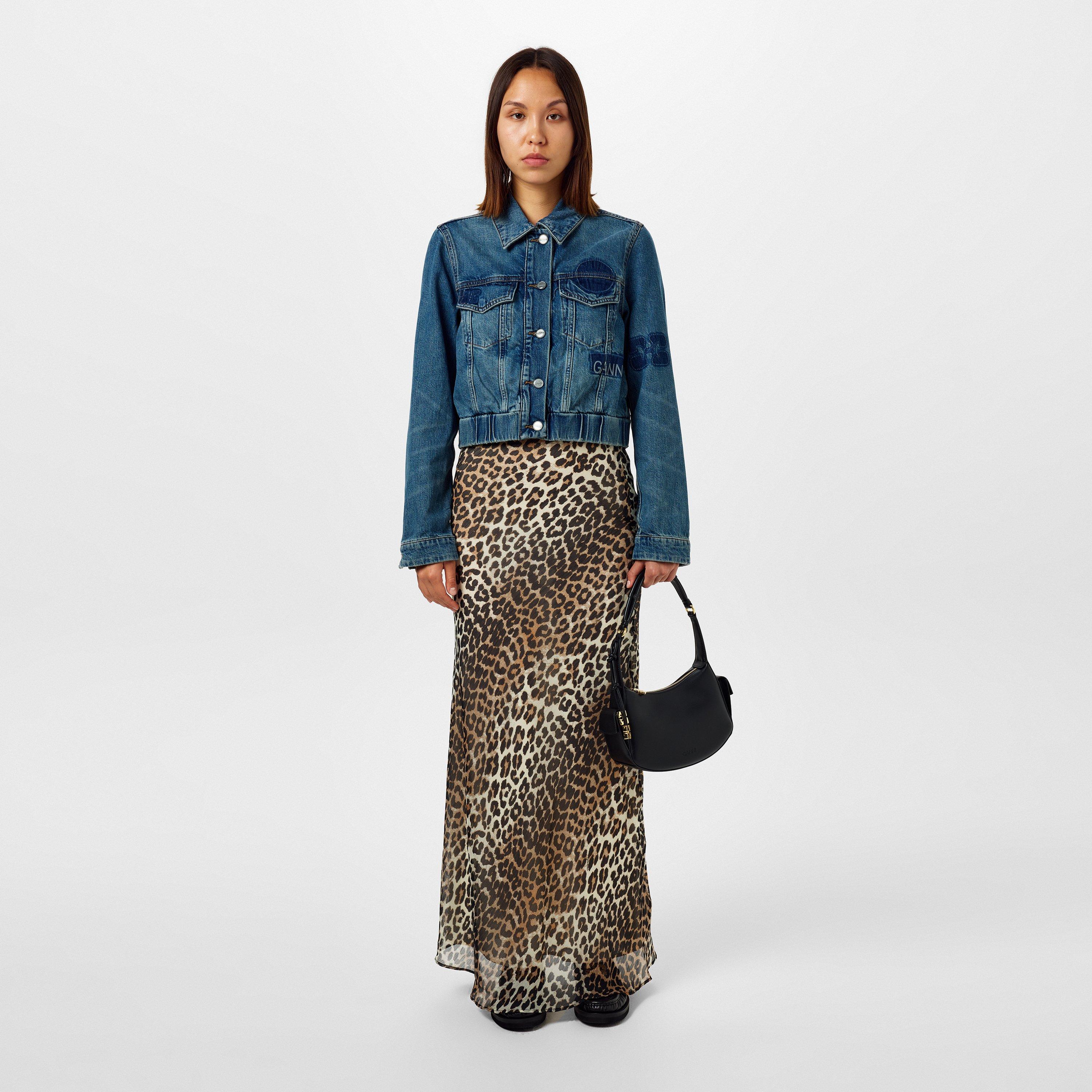 Almond Milk - Ganni - Leopard Print Maxi-Skirt - 4