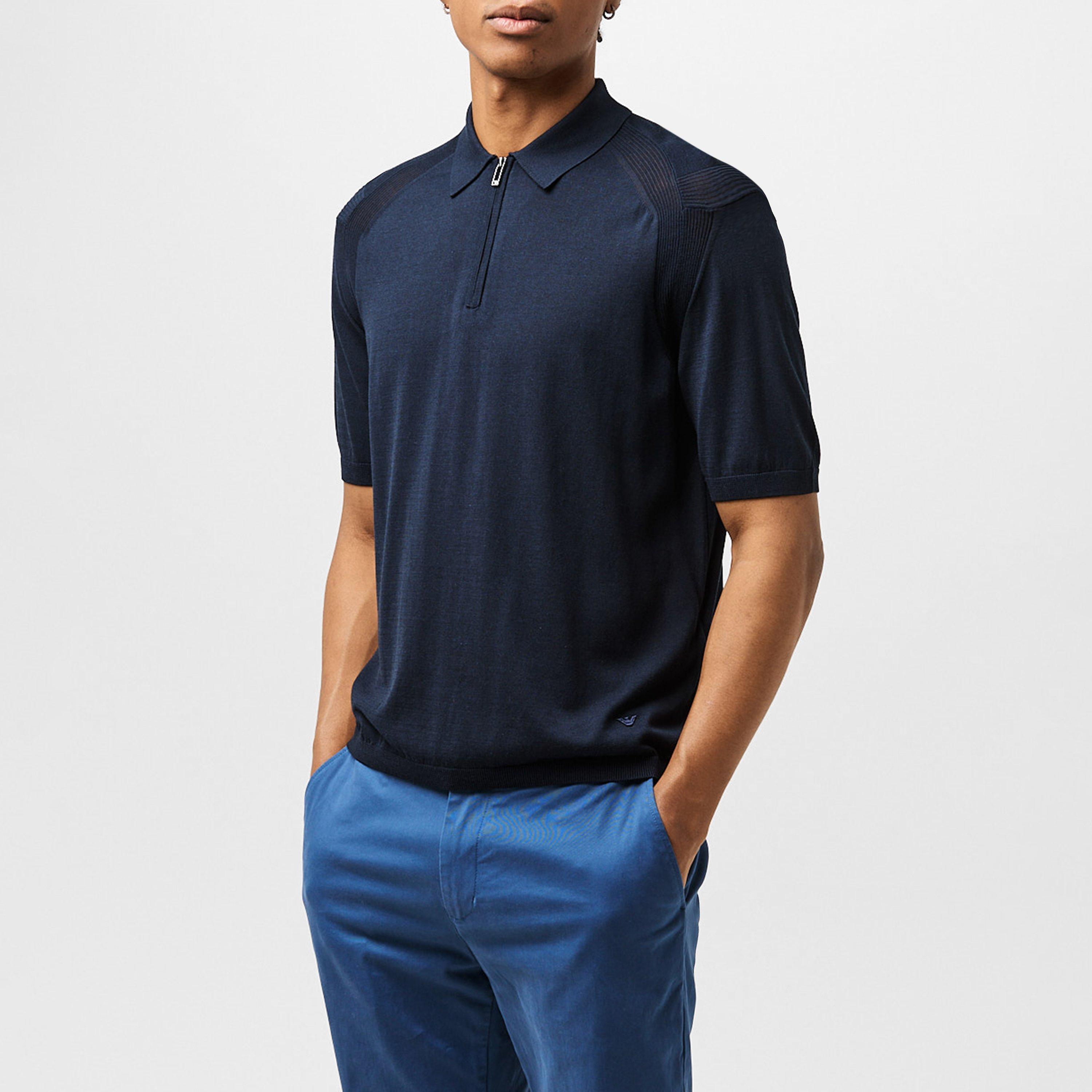 Navy 0920 - Emporio Armani - Men's Short Sleeve Polo Shirt - 3