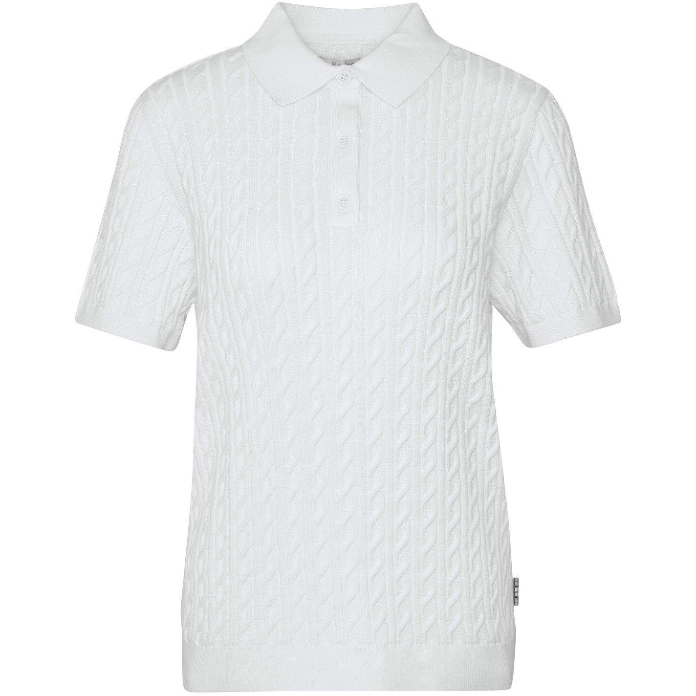 Barbour Women's Hartland Short Sleeve Polo Neck Jumper - Cloud - 10 (S)