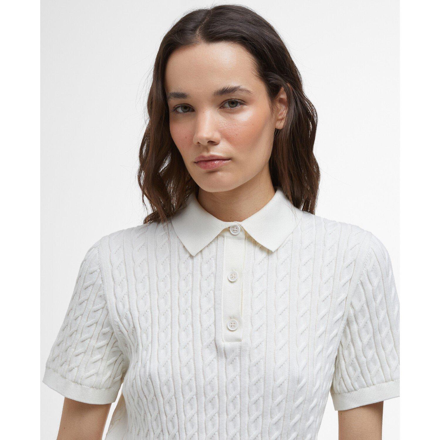 Cloud - Barbour - Hartland  Short Sleeve Polo Neck Jumper - 5