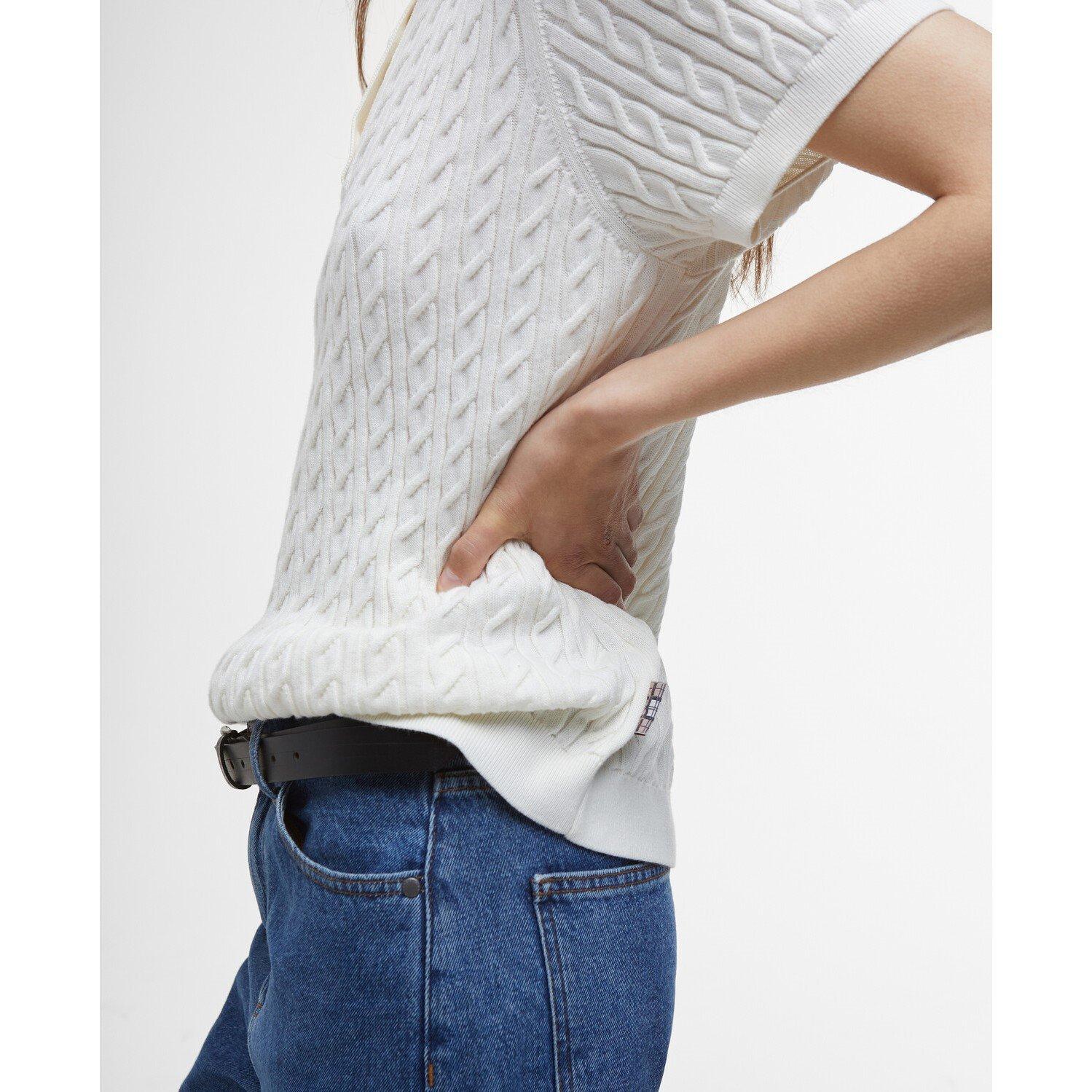 Cloud - Barbour - Hartland  Short Sleeve Polo Neck Jumper - 6