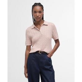 Barbour Hartland  Short Sleeve Polo Neck Jumper