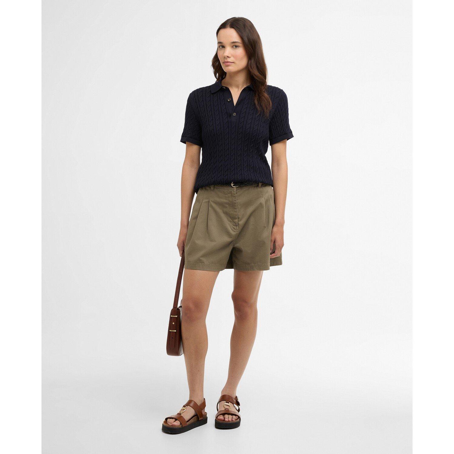 Navy - Barbour - Hartland  Short Sleeve Polo Neck Jumper - 6