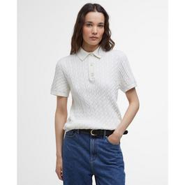 Barbour Hartland  Short Sleeve Polo Neck Jumper