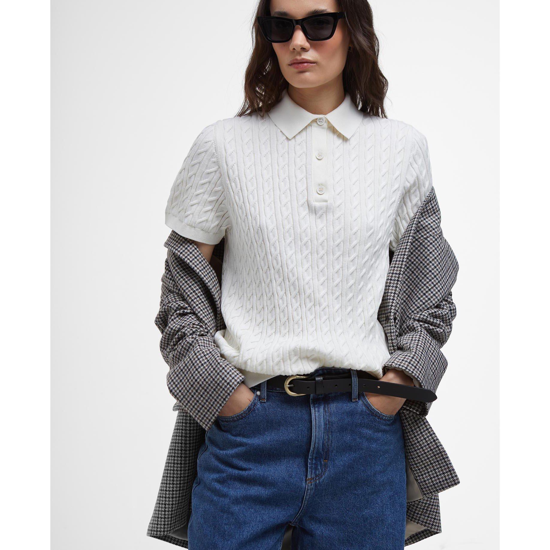 Cloud - Barbour - Hartland  Short Sleeve Polo Neck Jumper - 3