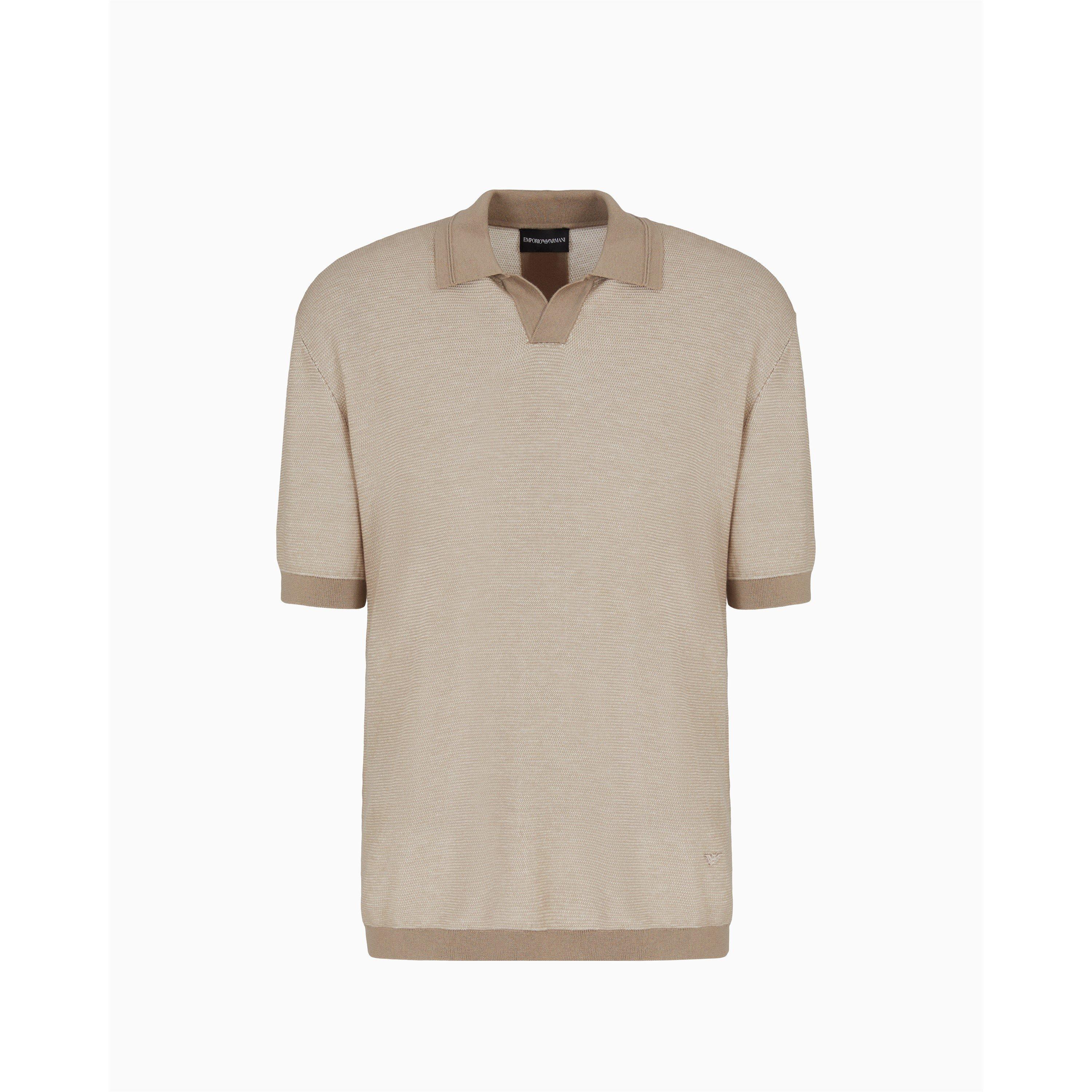 Rosted Cashew - Emporio Armani - Men's Short Sleeve Tailored Fit Polo Shirt - 1
