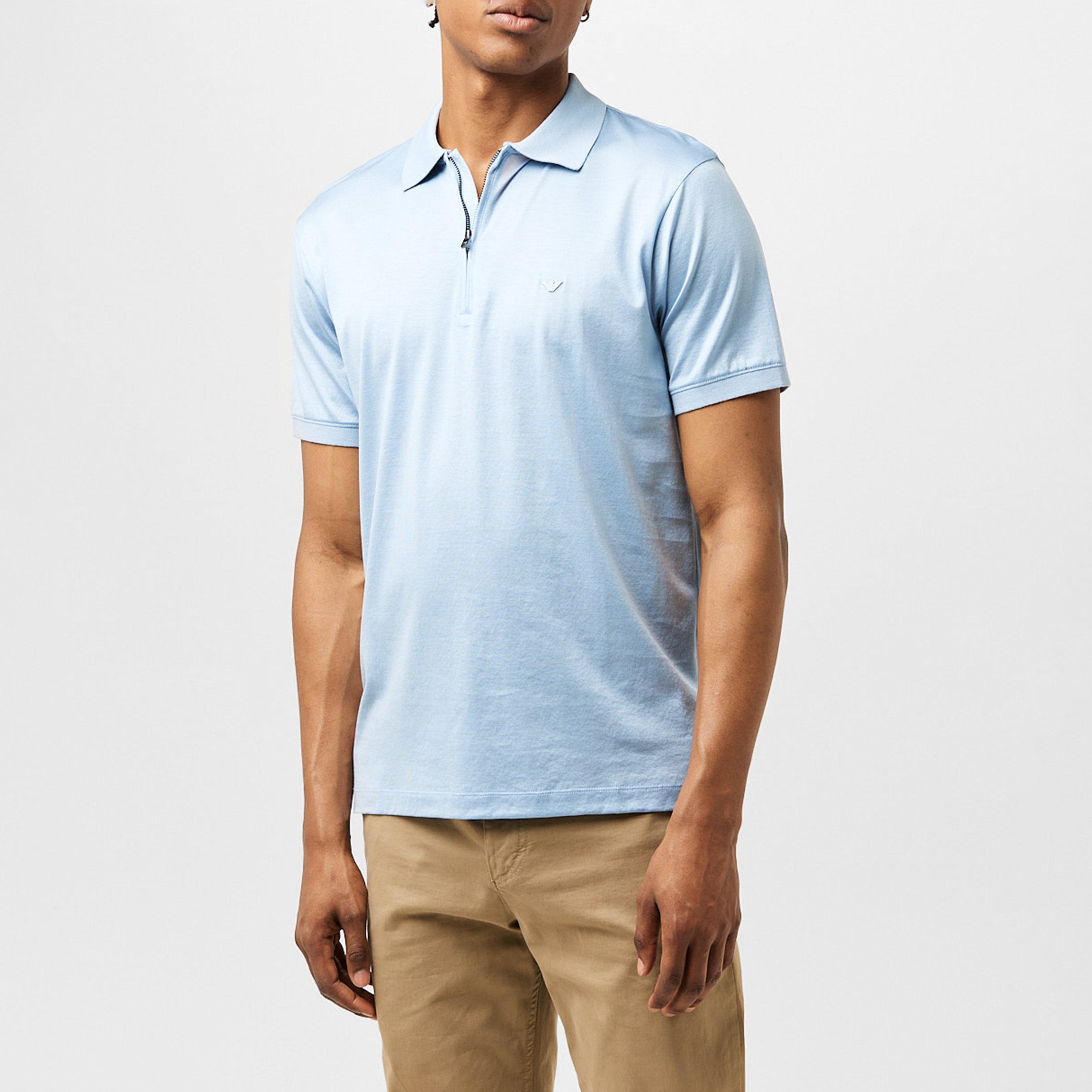 Subdued Blue - Emporio Armani - Men's Short-Sleeve Polo Shirt - 3