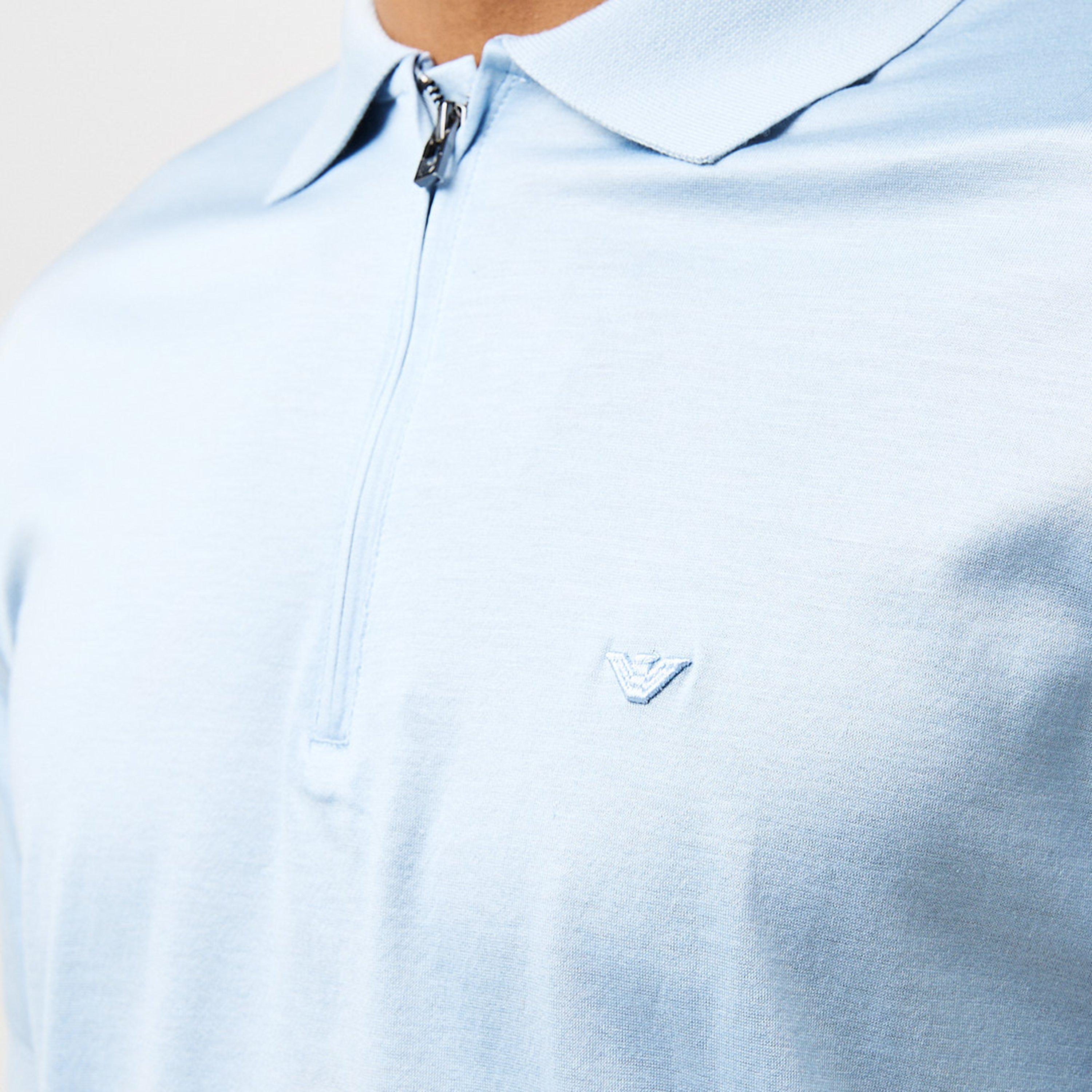 Subdued Blue - Emporio Armani - Men's Short-Sleeve Polo Shirt - 5