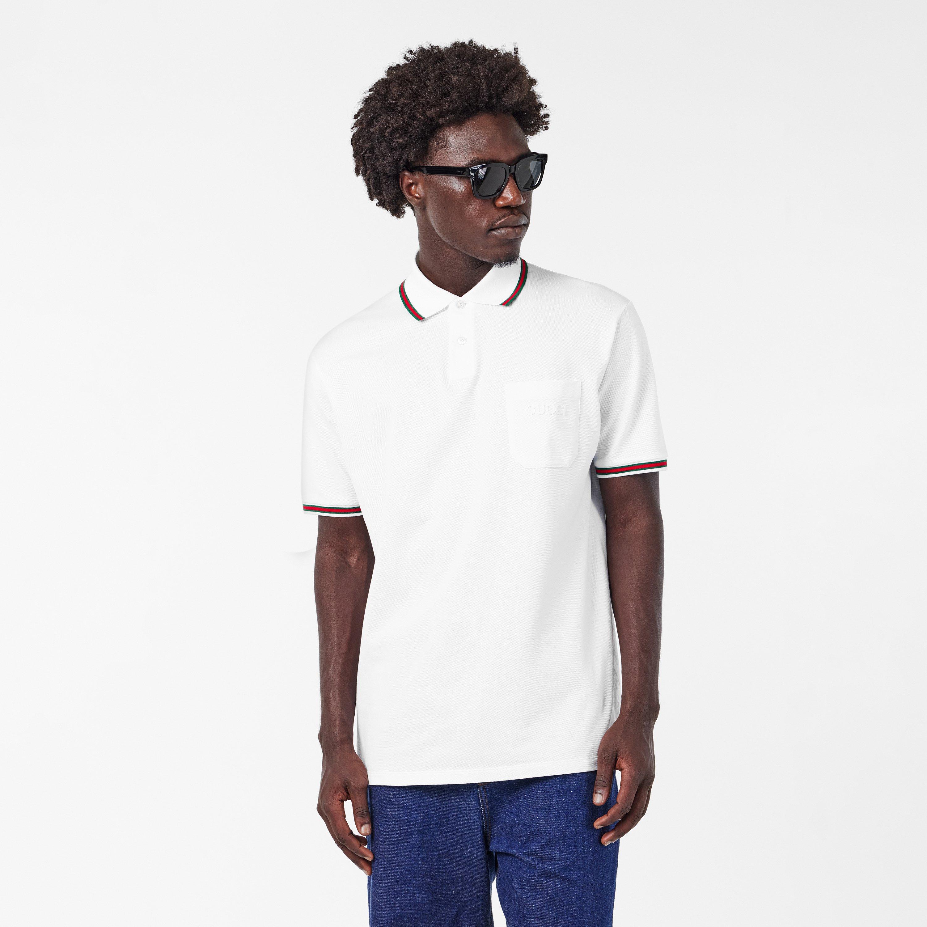 Milk/Mix - Gucci - Web Tip Polo Shirt - 3