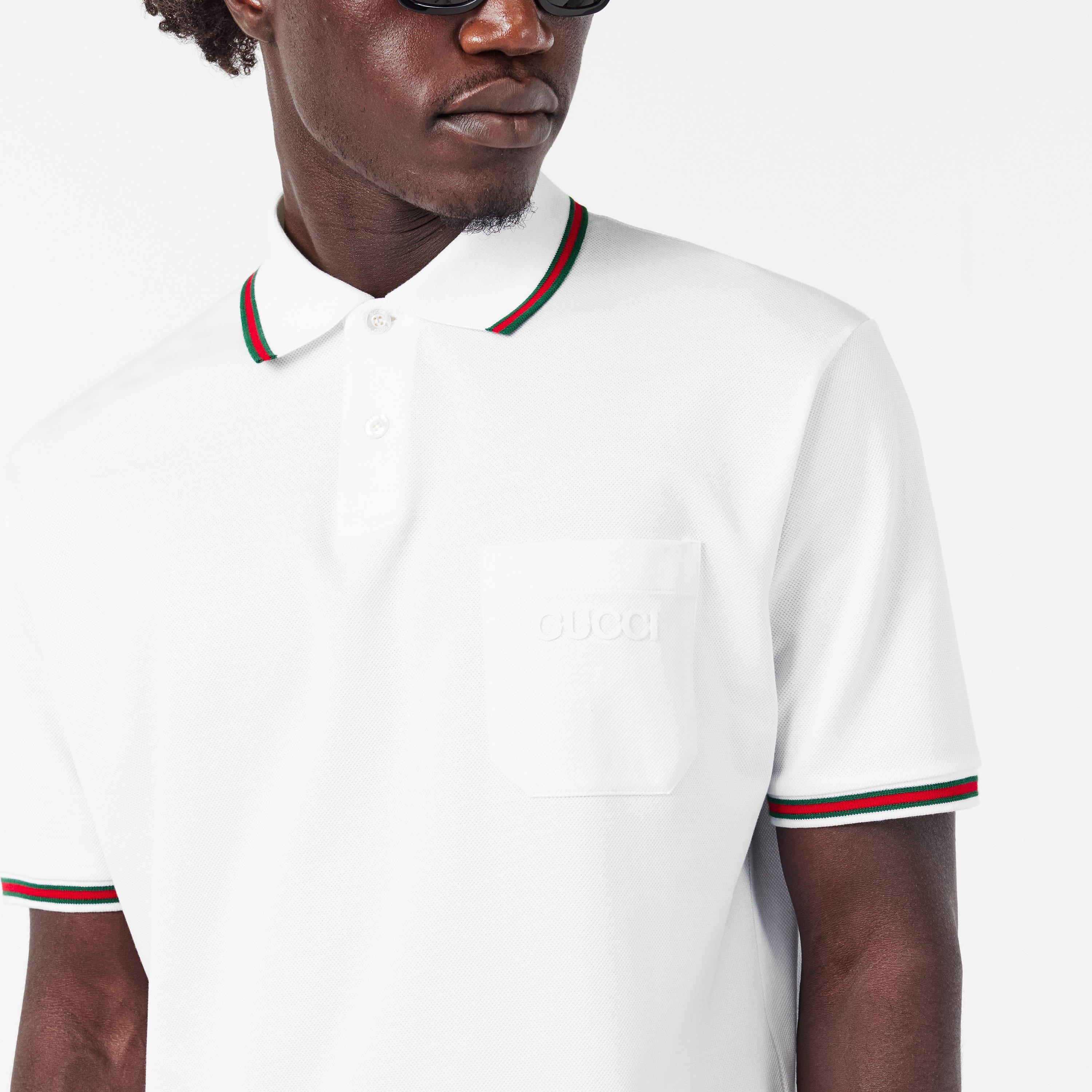 Milk/Mix - Gucci - Web Tip Polo Shirt - 5