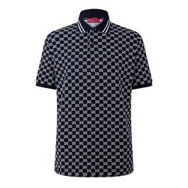 Gucci Gg Piquet Jacquard Polo Shirt