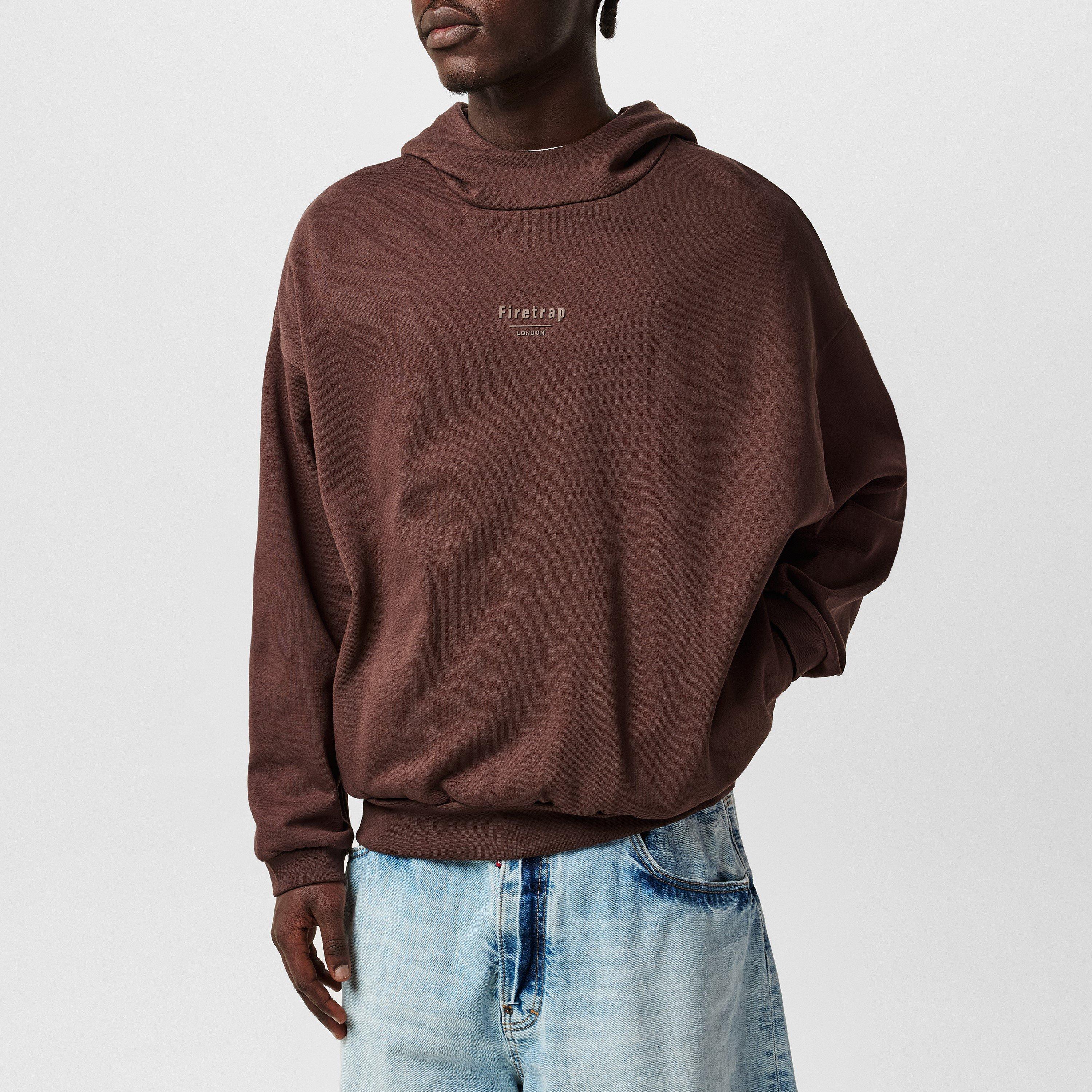 Marron - Firetrap - Men's Tonal Hoodie - 3
