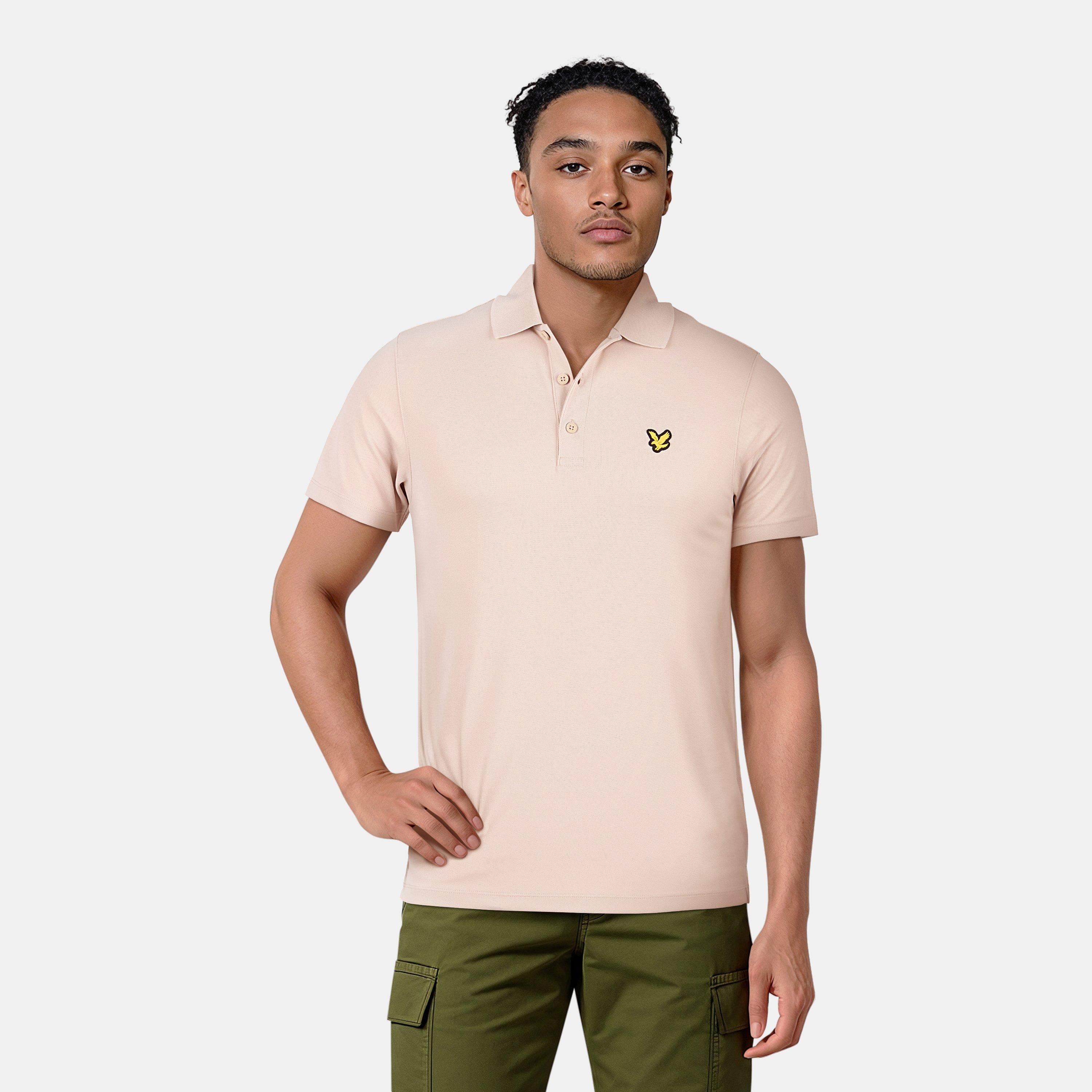 Rosa Taupe - Lyle and Scott - Men's Golf Tech Short-Sleeve Polo Shirt - 3