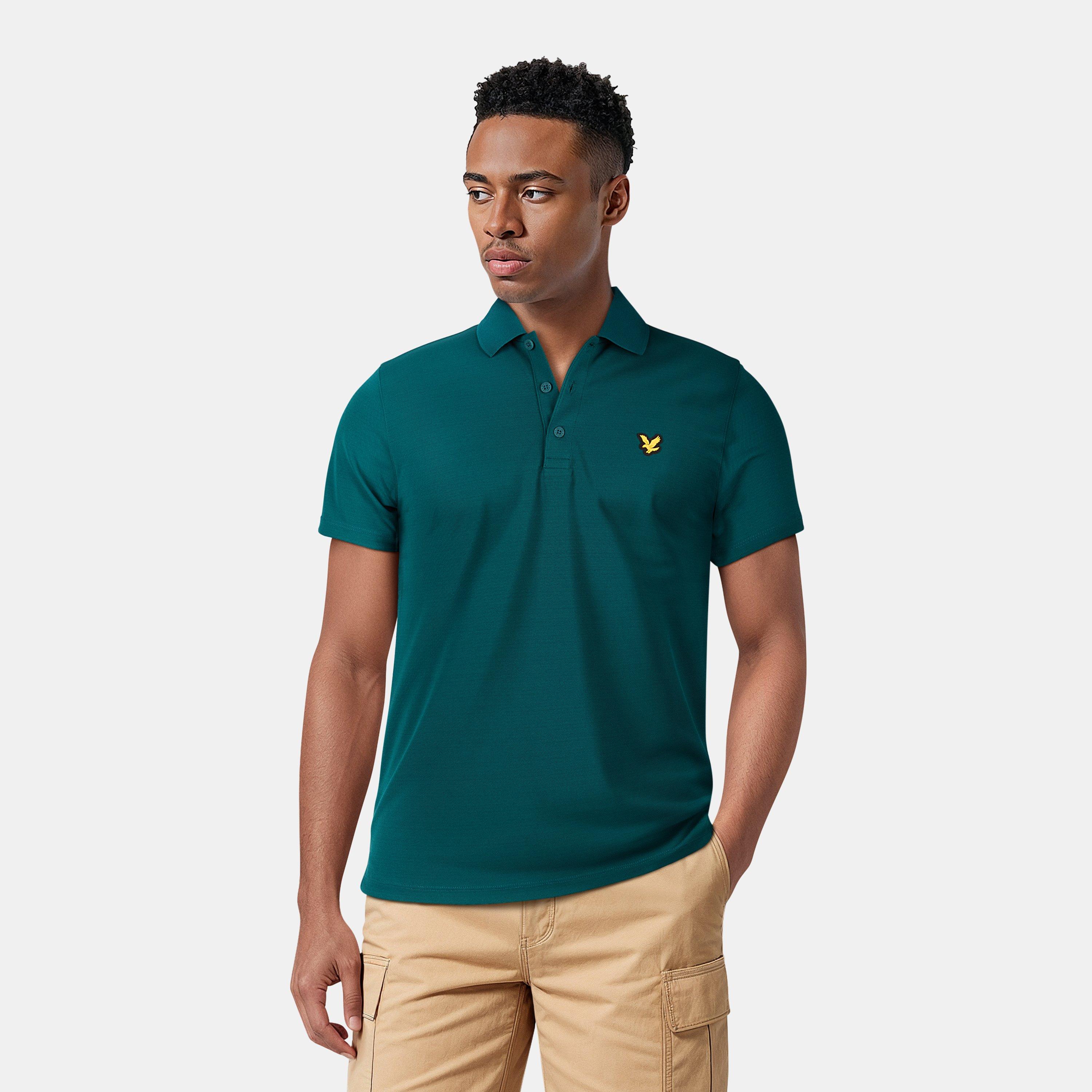 Green de golf - Lyle and Scott - Men's Golf Tech Short-Sleeve Polo Shirt - 3