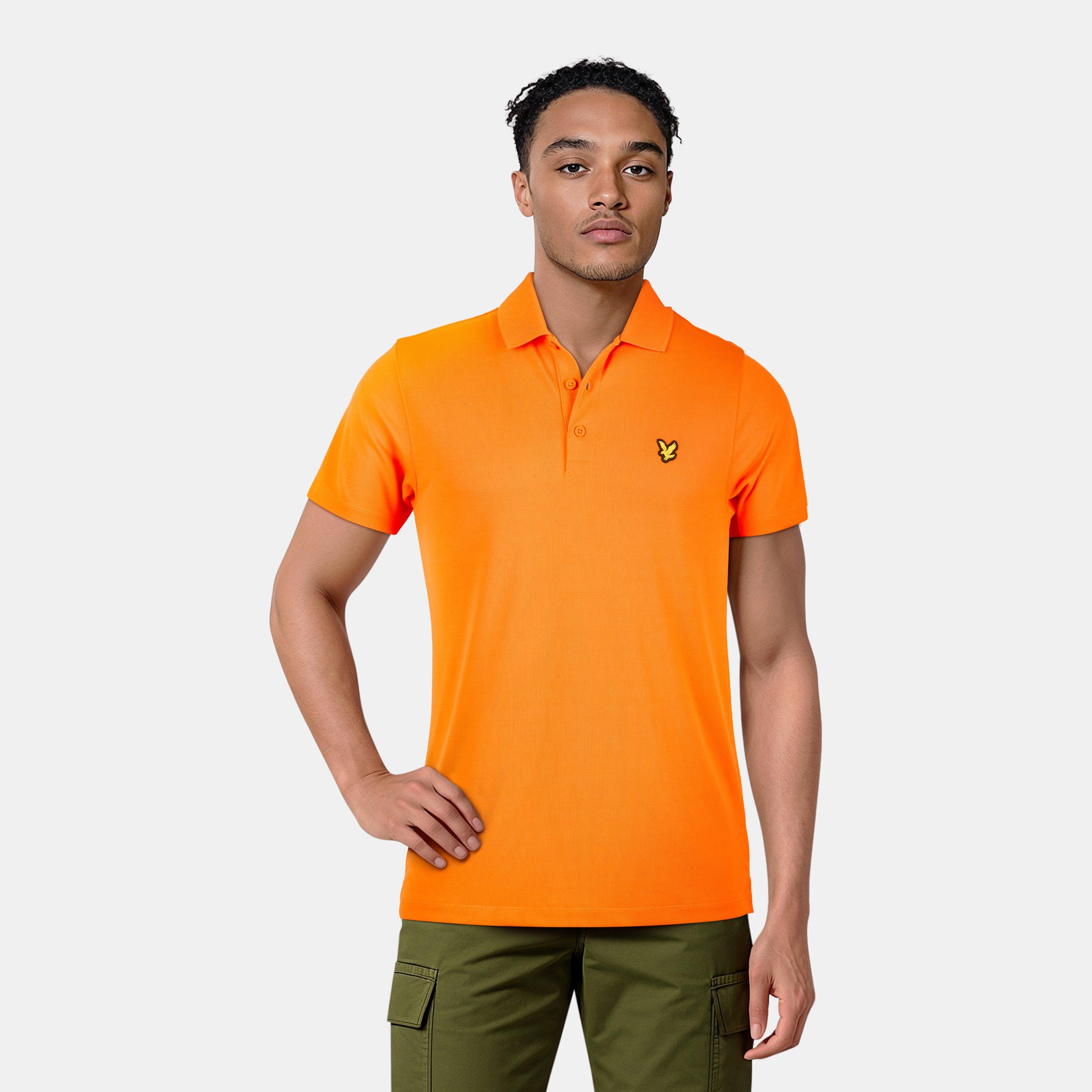 Fox Orange - Lyle and Scott - Men's Golf Tech Short-Sleeve Polo Shirt - 3