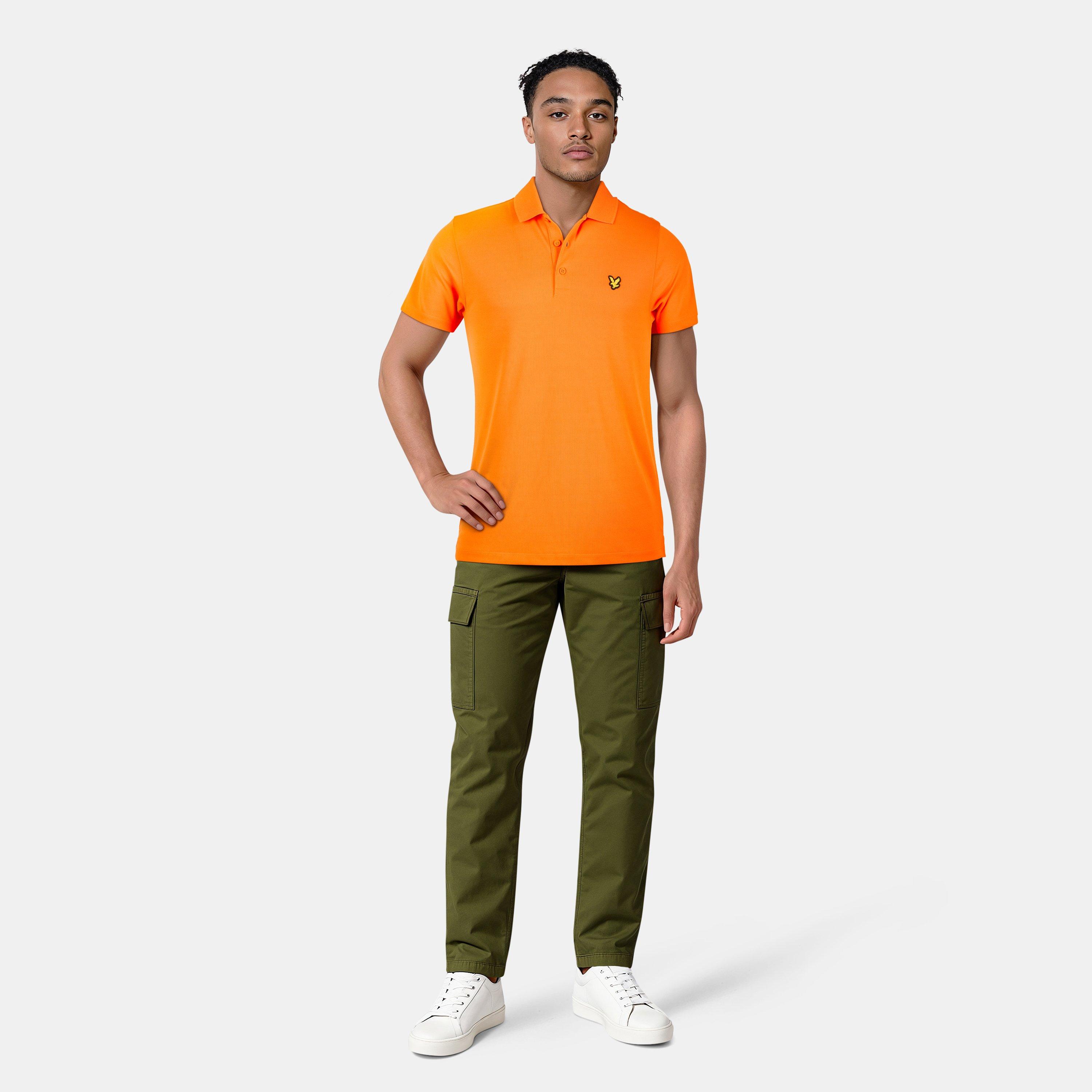 Fox Orange - Lyle and Scott - Men's Golf Tech Short-Sleeve Polo Shirt - 6