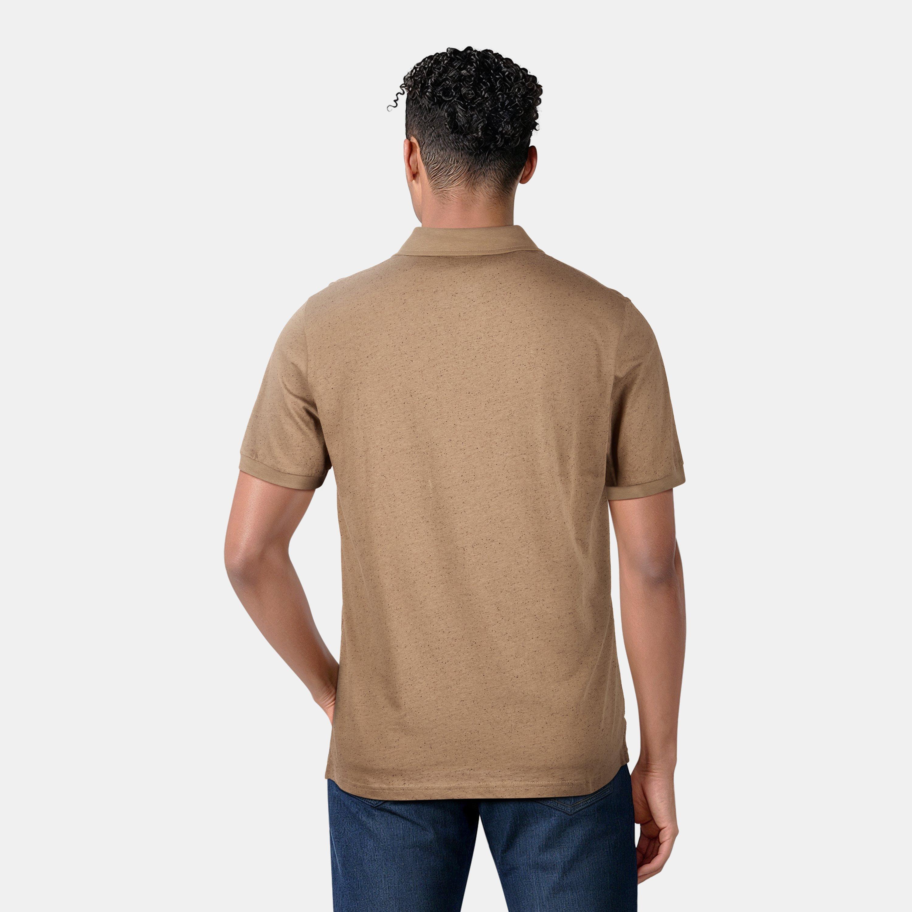 Kaki Linden - Lyle and Scott - Men's Donegal Short-Sleeve Polo Shirt - 4