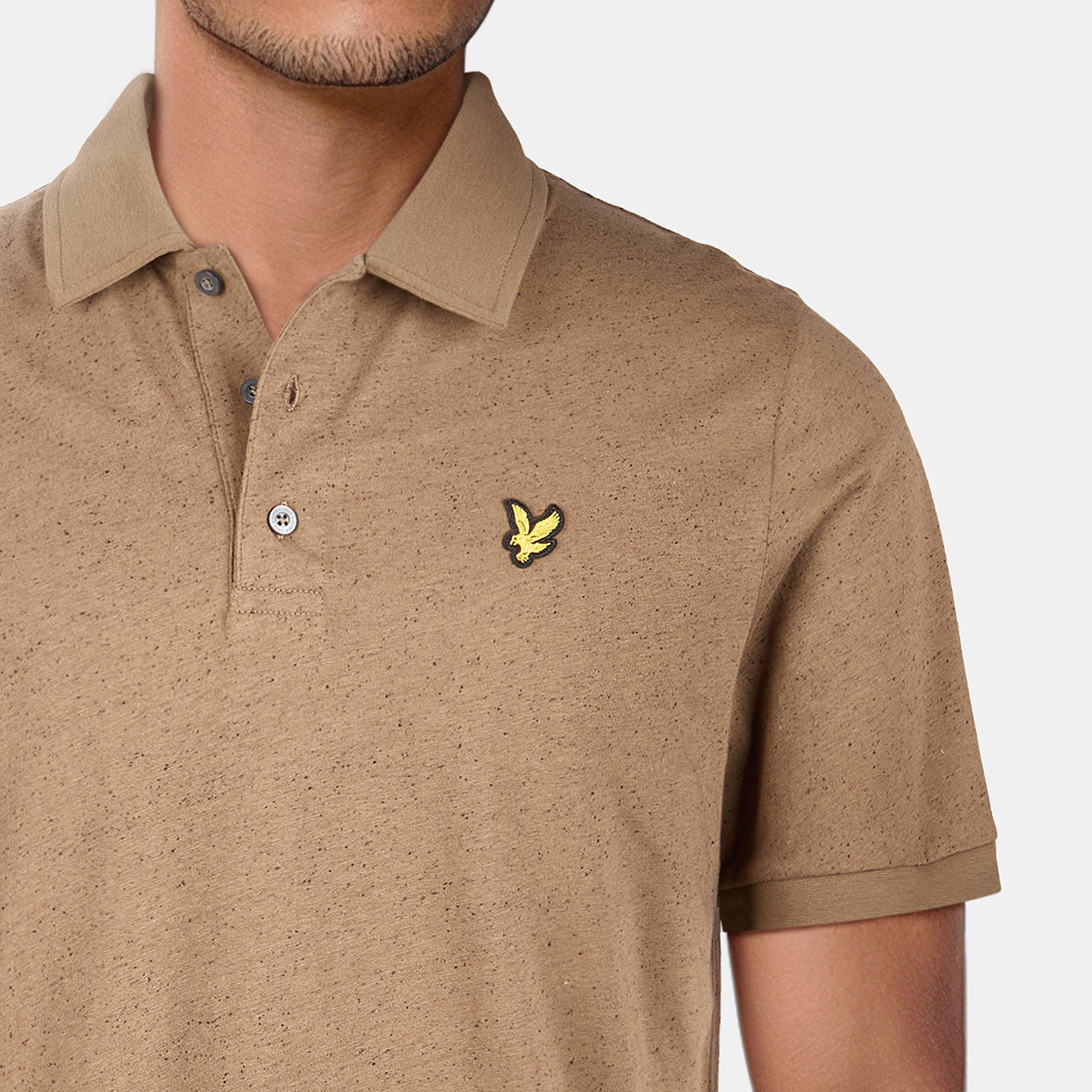 Kaki Linden - Lyle and Scott - Men's Donegal Short-Sleeve Polo Shirt - 5