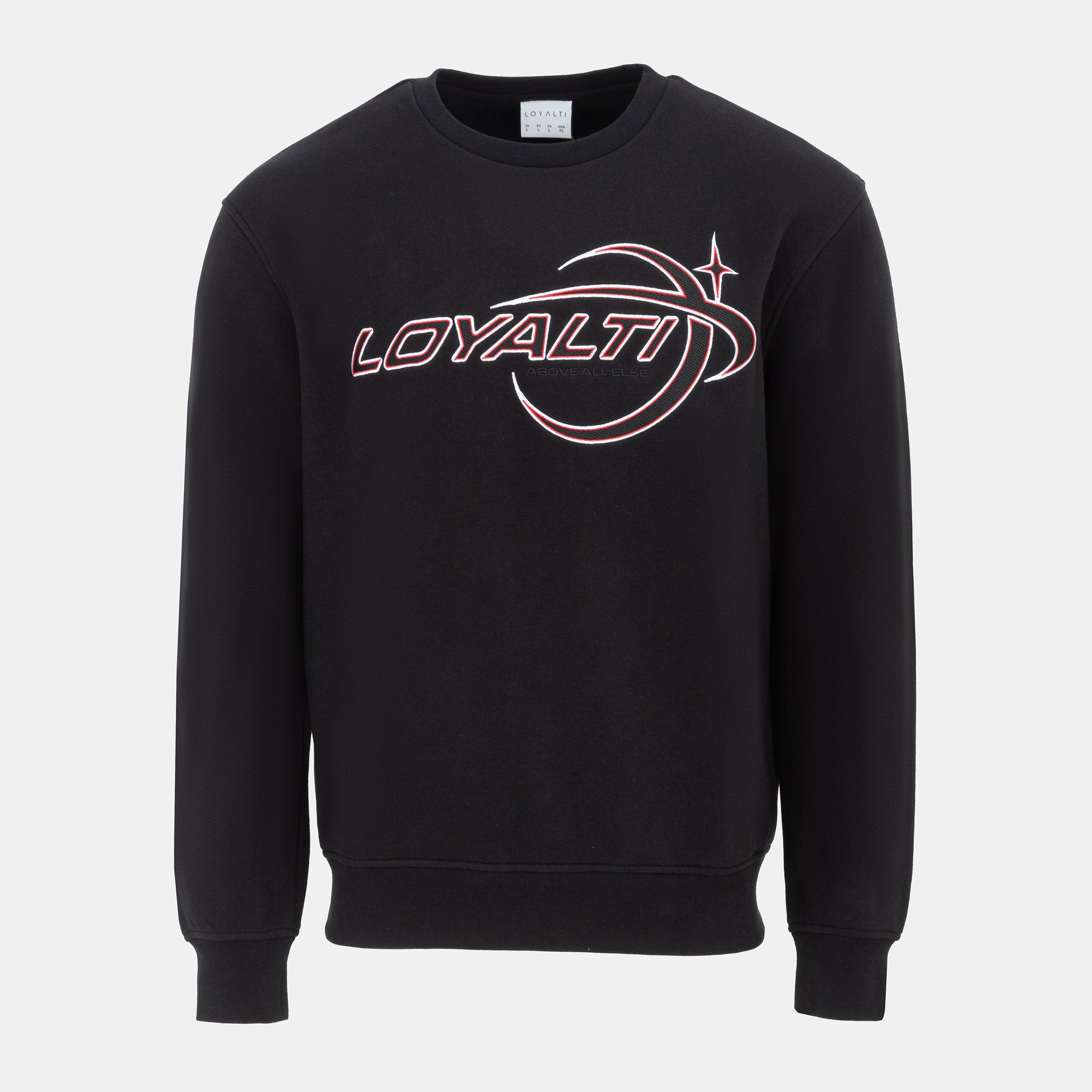 Loyalti Men's Galaxy Crewneck Sweatshirt - Black - Large