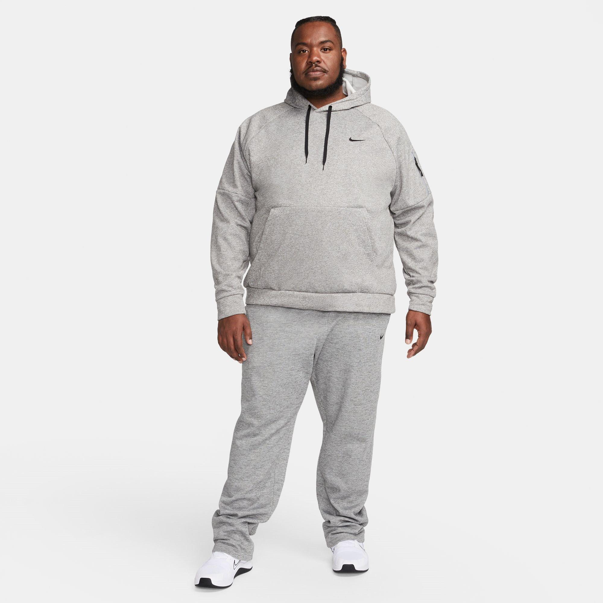 DK GREY HEATHER - Nike - Therma Men's Therma-FIT Hooded Fitness Pullover - 13