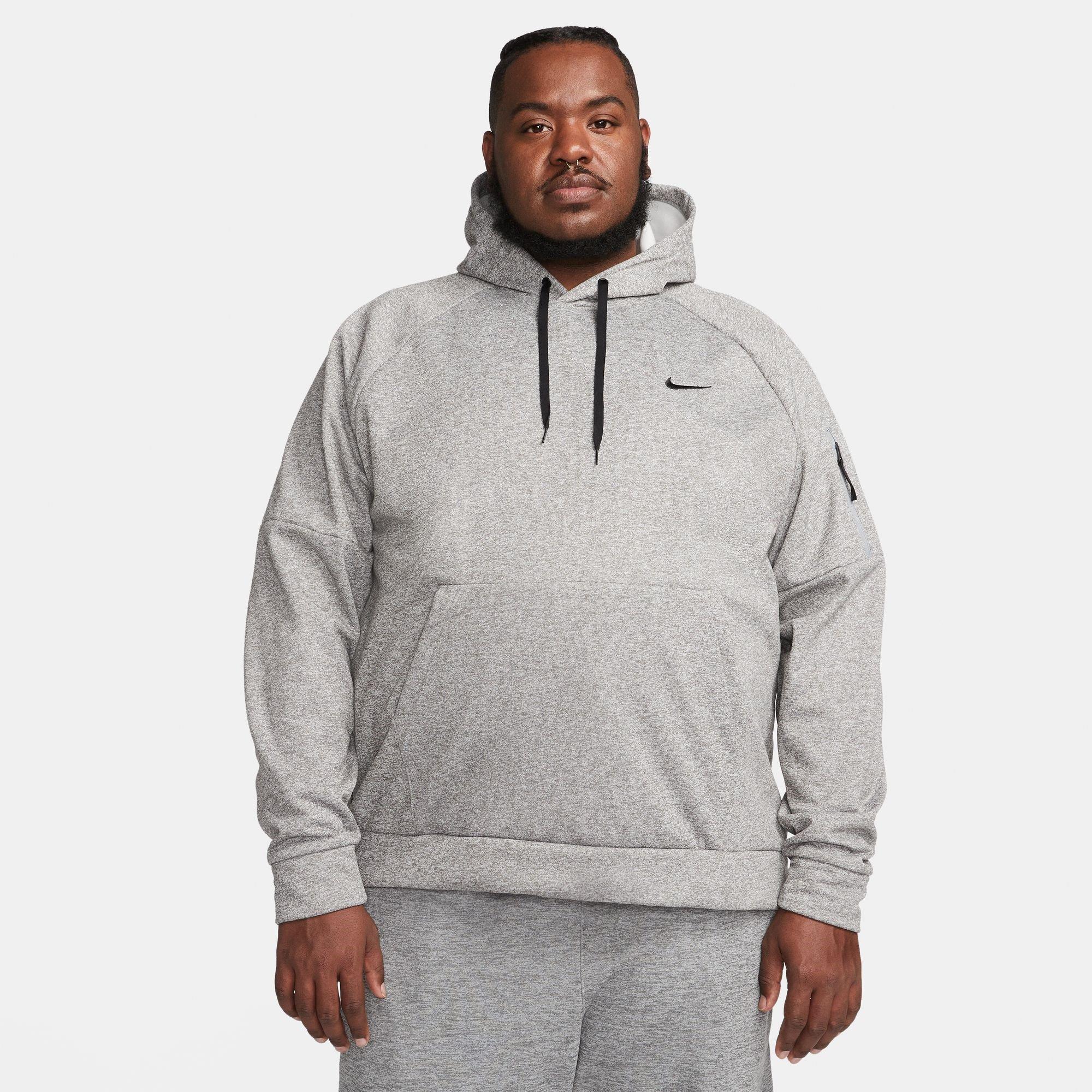 DK GREY HEATHER - Nike - Therma Men's Therma-FIT Hooded Fitness Pullover - 7