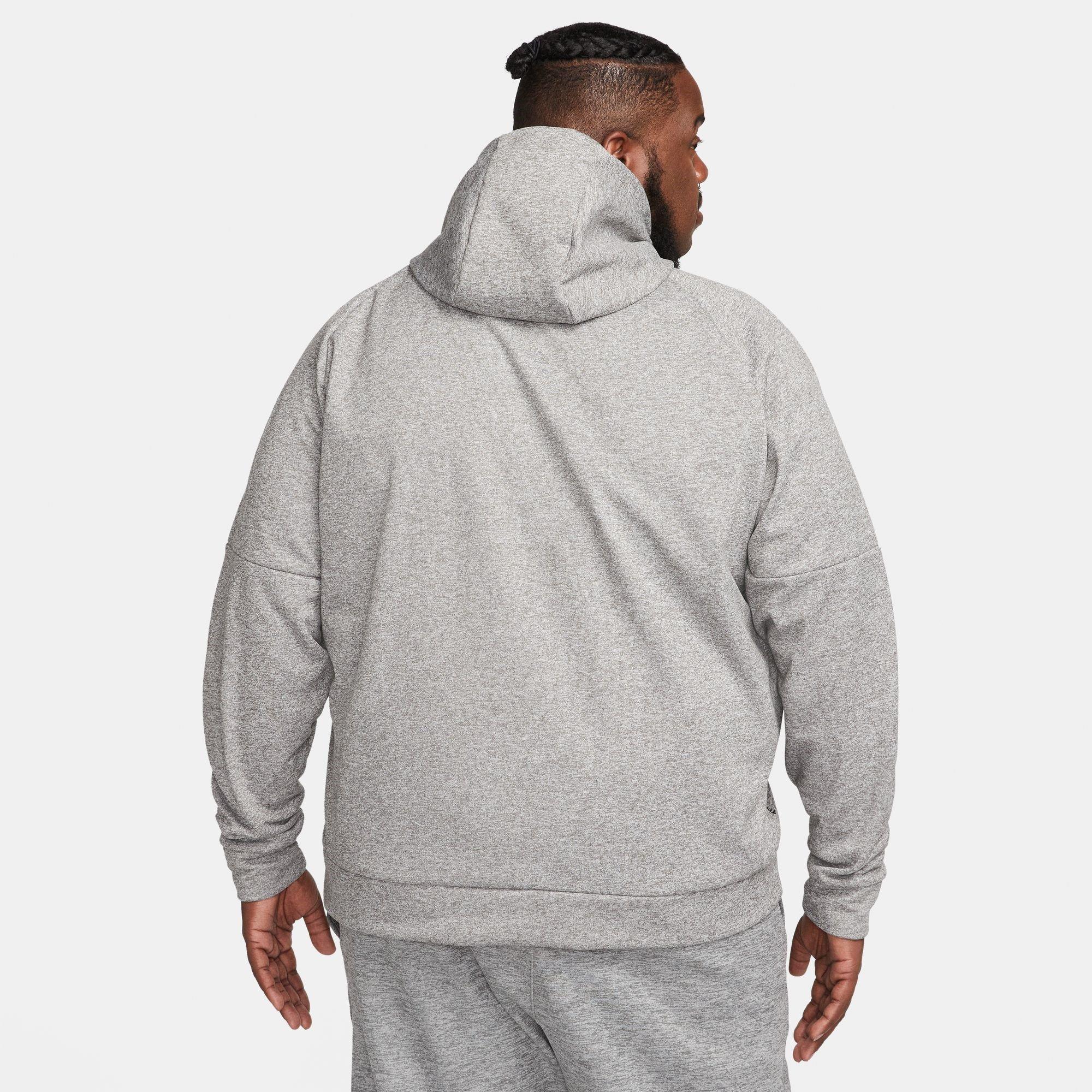 DK GREY HEATHER - Nike - Therma Men's Therma-FIT Hooded Fitness Pullover - 8