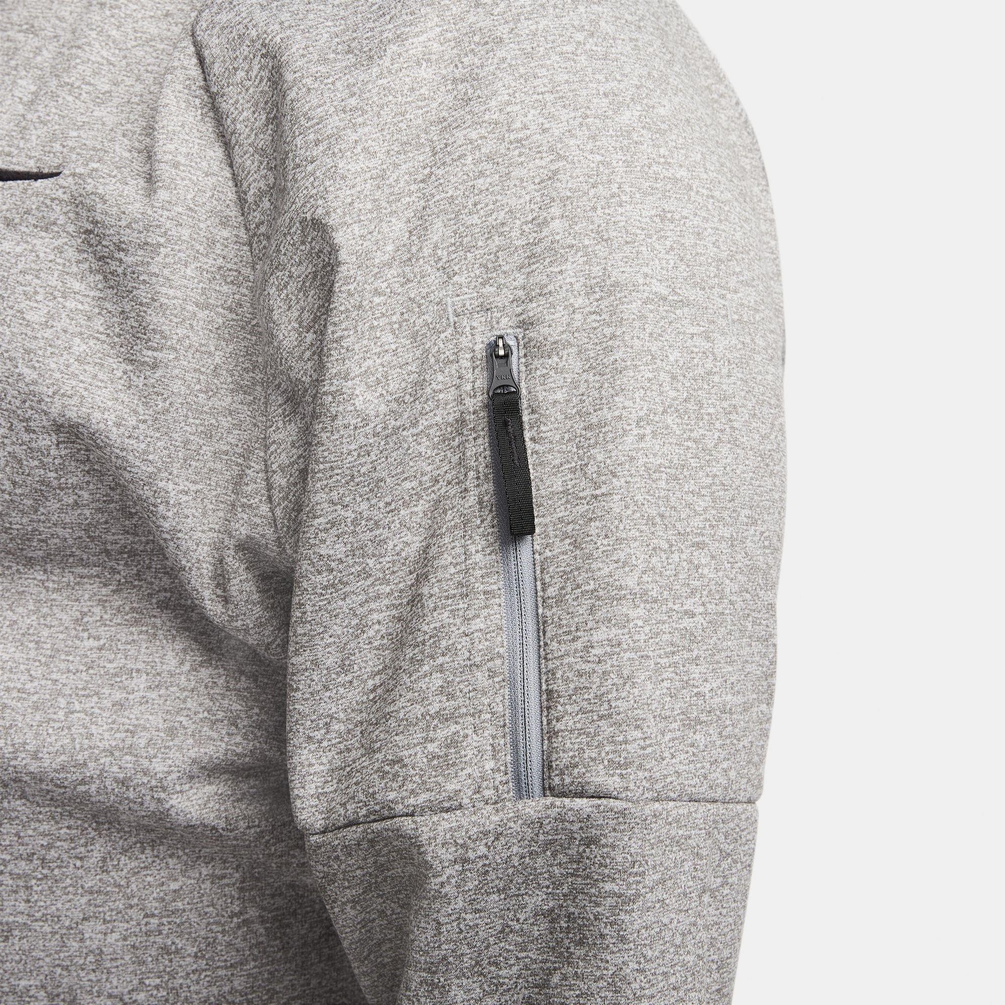 DK GREY HEATHER - Nike - Therma Men's Therma-FIT Hooded Fitness Pullover - 10