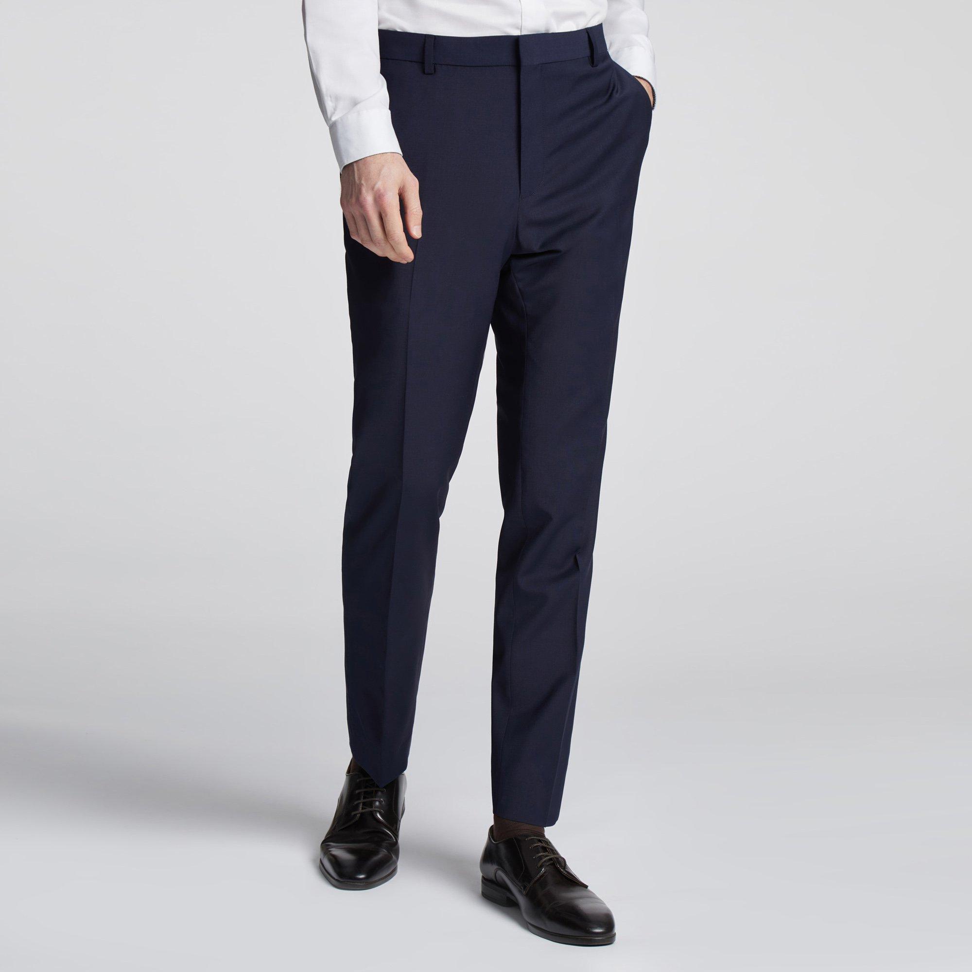 Ted Baker Men's Pilos Slim Fit Panama Suit Trousers Navy - 38W R