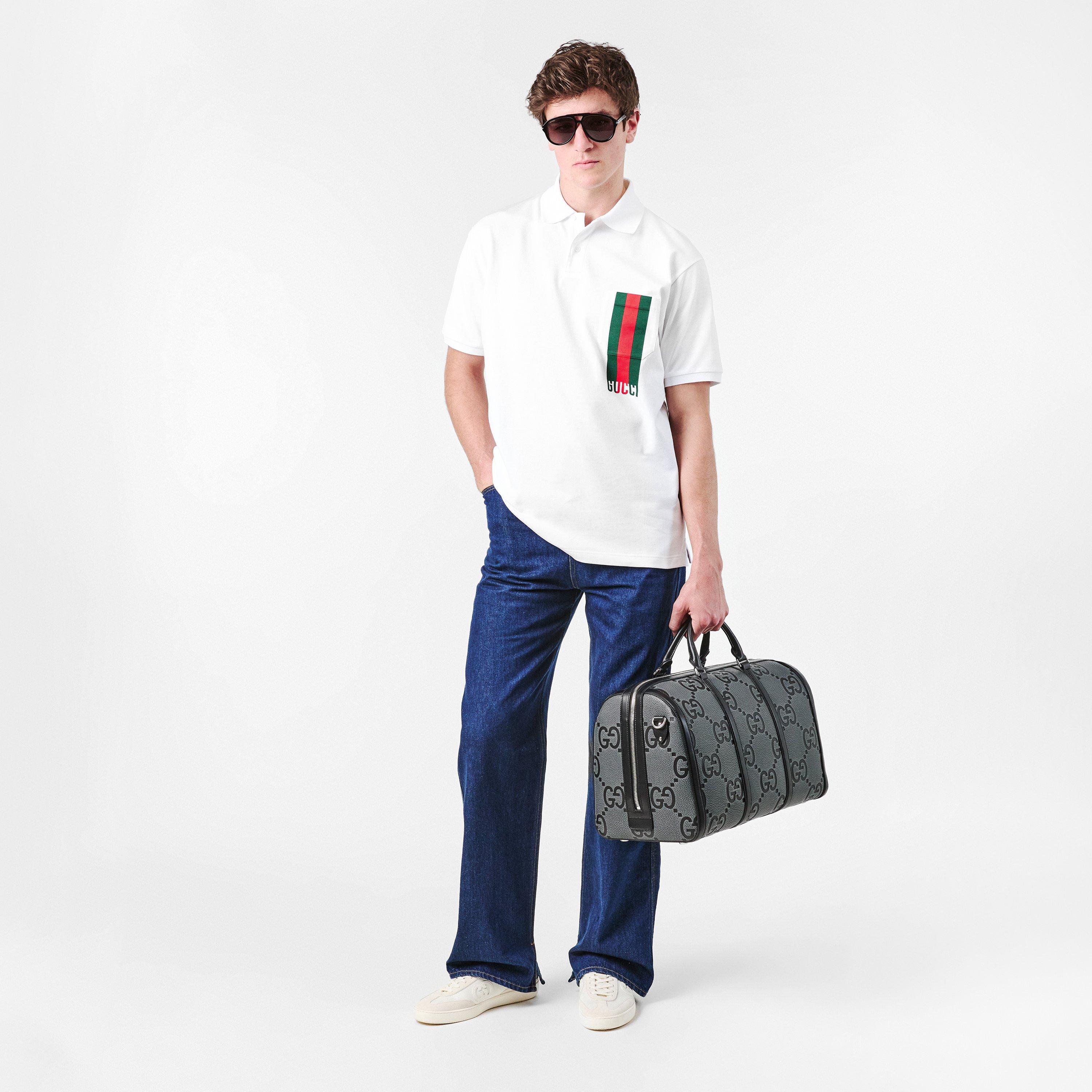 White/Mc - Gucci - Web Stripe Polo Shirt - 6