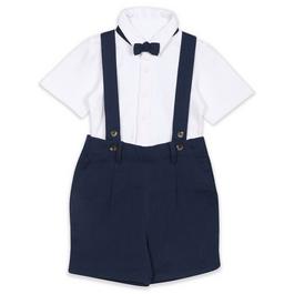 Hello World Baby Boy Occasion Short Dungaree