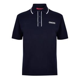 Gucci Embroidered Piquet Polo Shirt