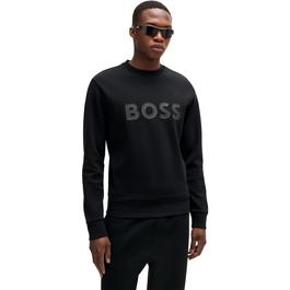 Boss Stretch Cotton Logo Sweatshirt