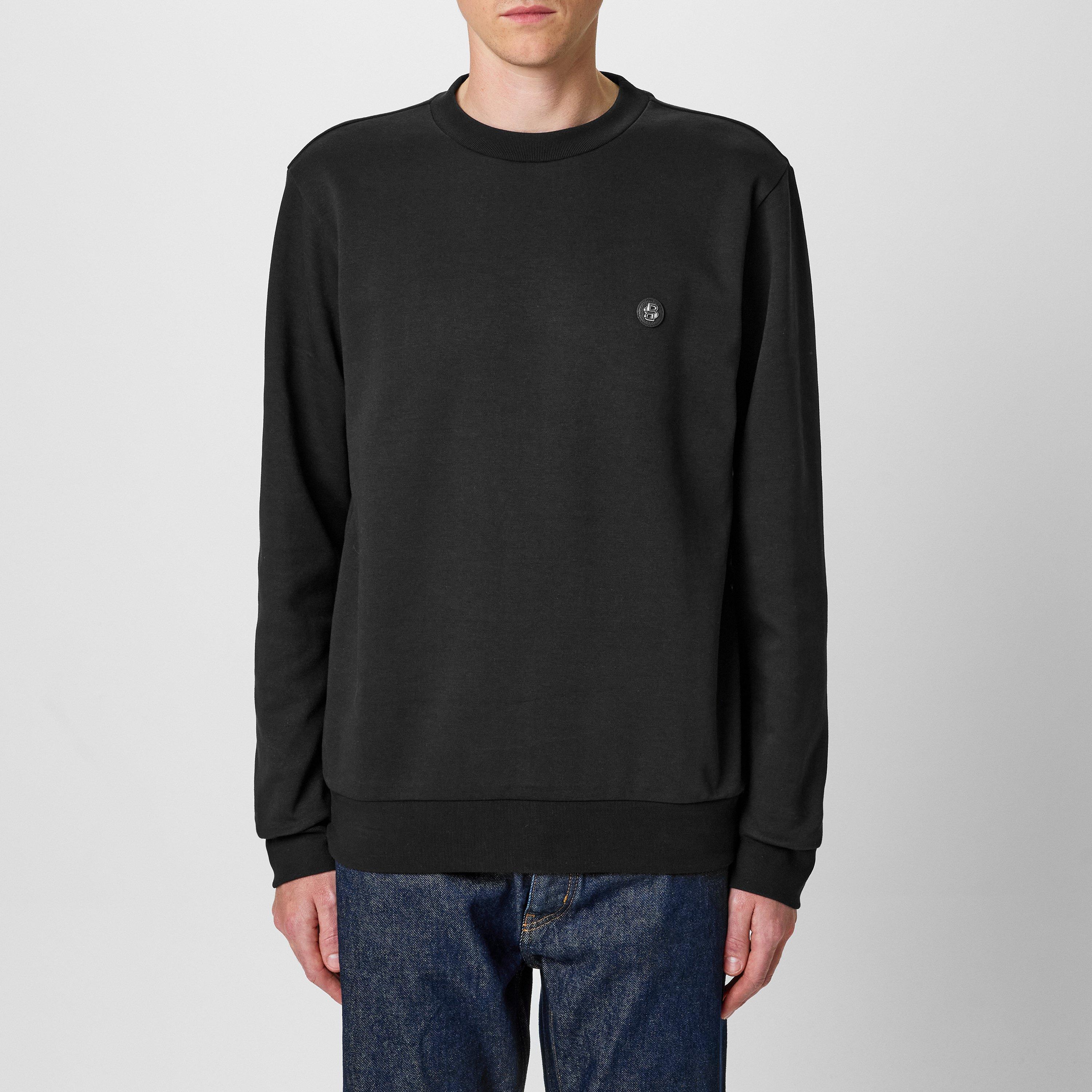 Black 001 - Boss - Men's CSharpe Logo Patch Crewneck Sweater - 2