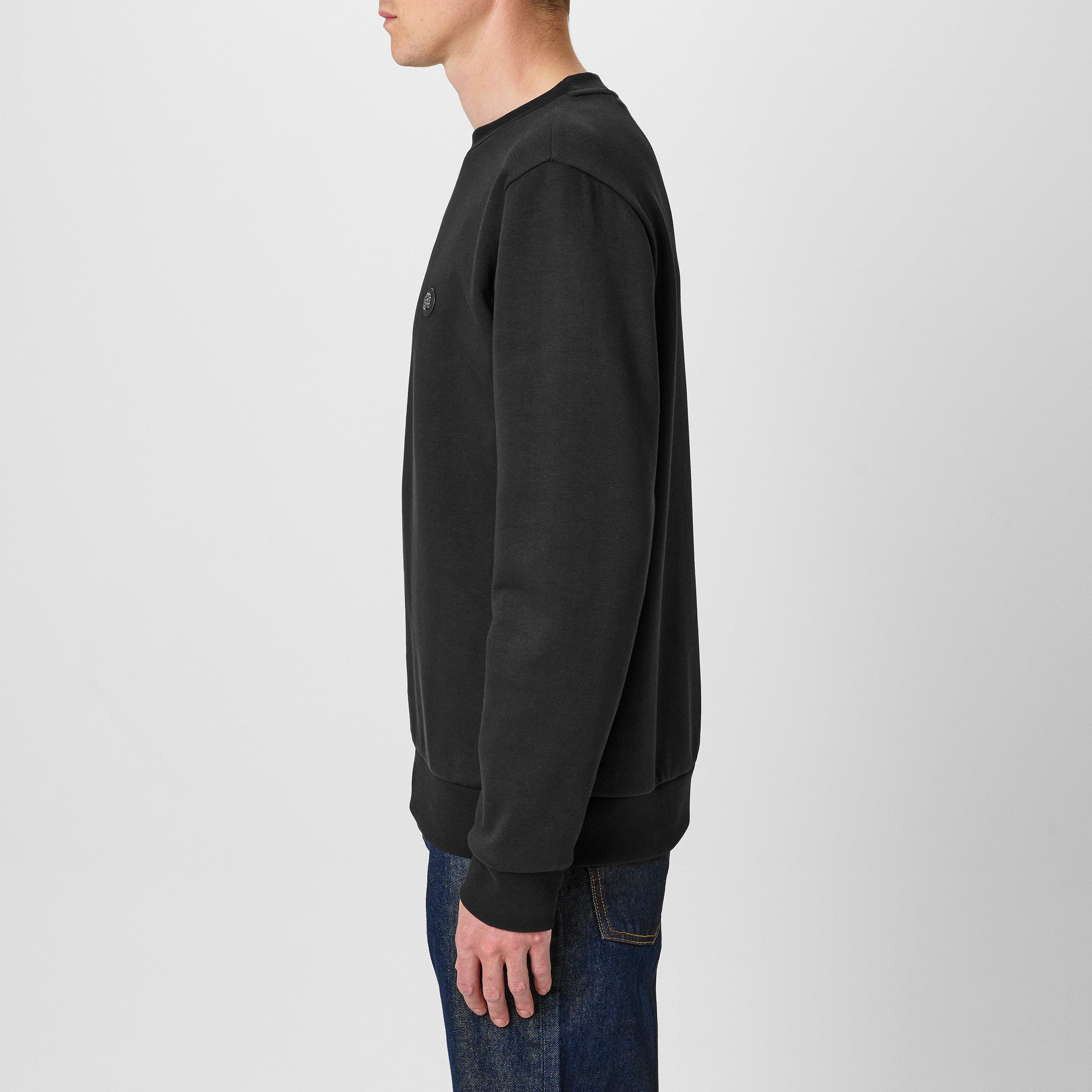 Black 001 - Boss - Men's CSharpe Logo Patch Crewneck Sweater - 4