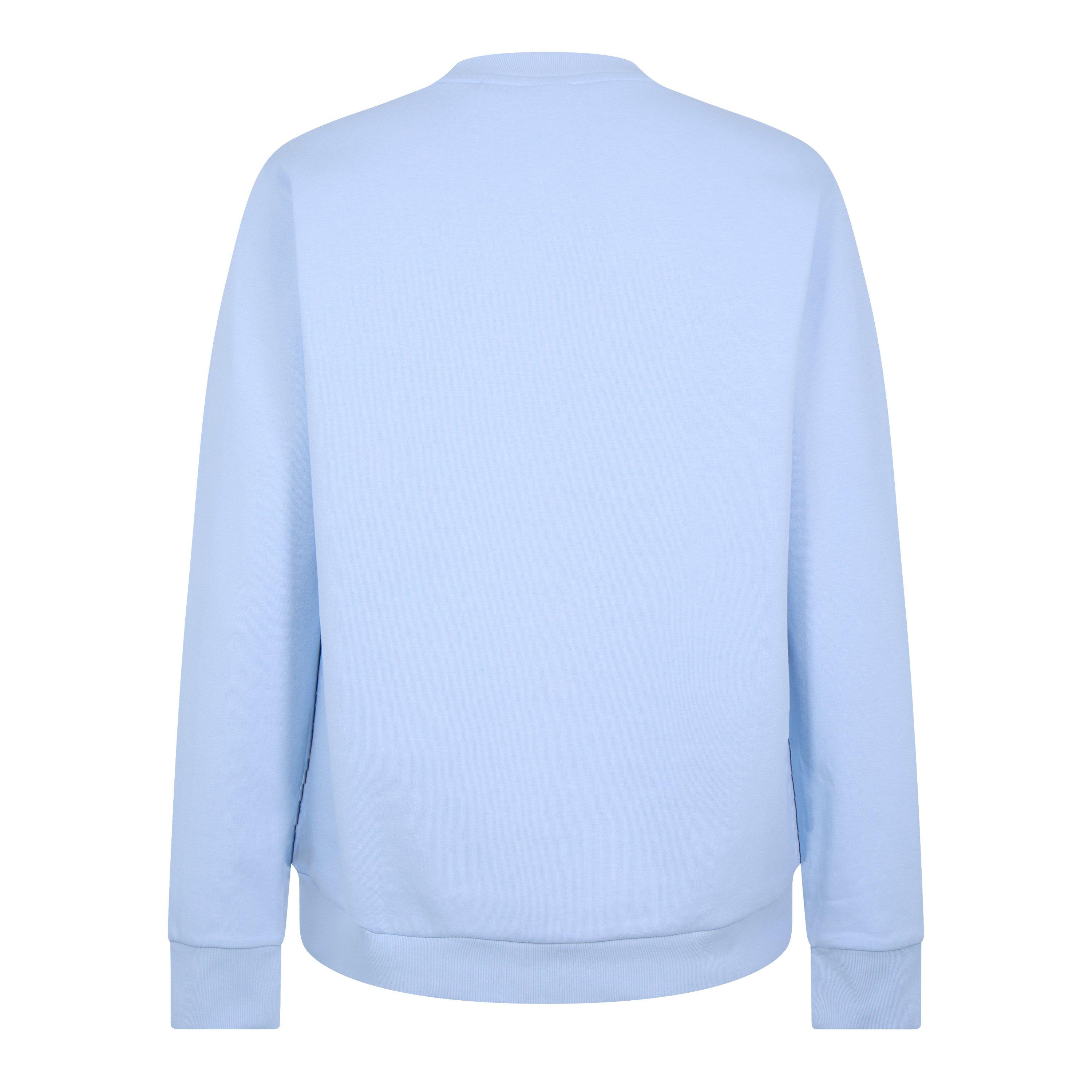 Lt Pas Blue 454 - Boss - Men's Logo Patch Cotton Long Sleeve Crew Sweatshirt - 2